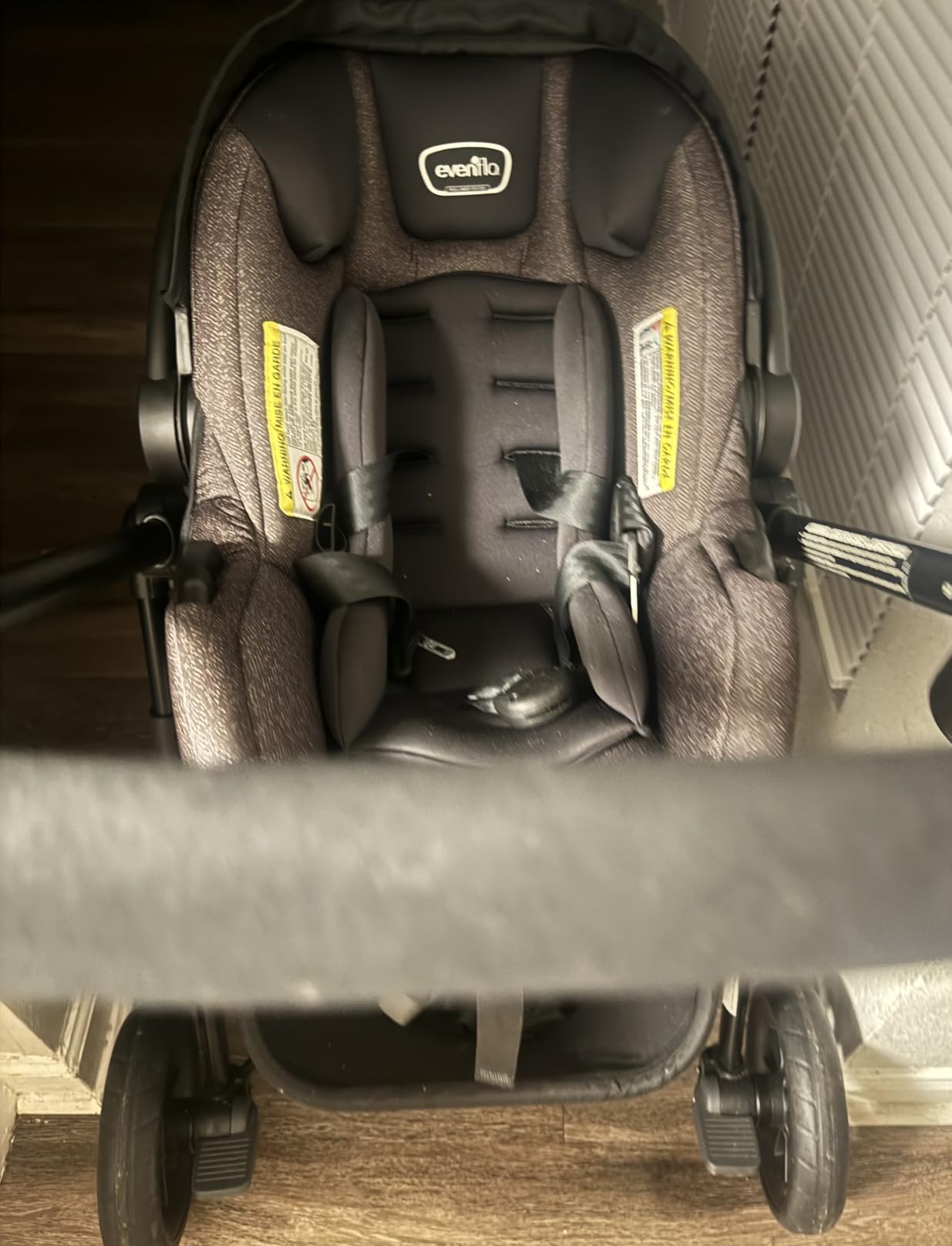 Evenflo Pivot Modular Travel System w/LiteMax Preemie and Infant Car Seat | 6 Modes of Use, Rear-Facing Mode for Infants 3-30 lbs, Stroller use up to 50 lbs (Dusty Rose Pink) customer photo 2