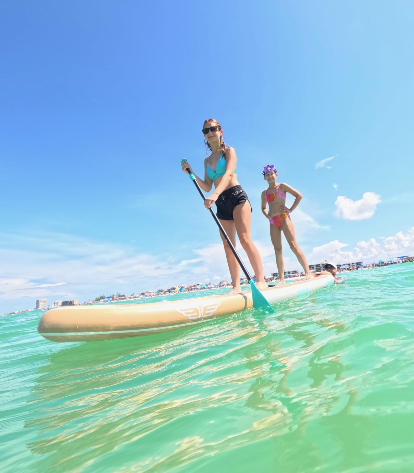 Niphean (Extra Large) Inflatable Paddle Board, SUP for 2+1 People/Family 500lbs Capacity Stand Up Paddle Board with SUP Accessories, StabilTrac Fin Non-Slip Paddleboard for Adults customer photo 1