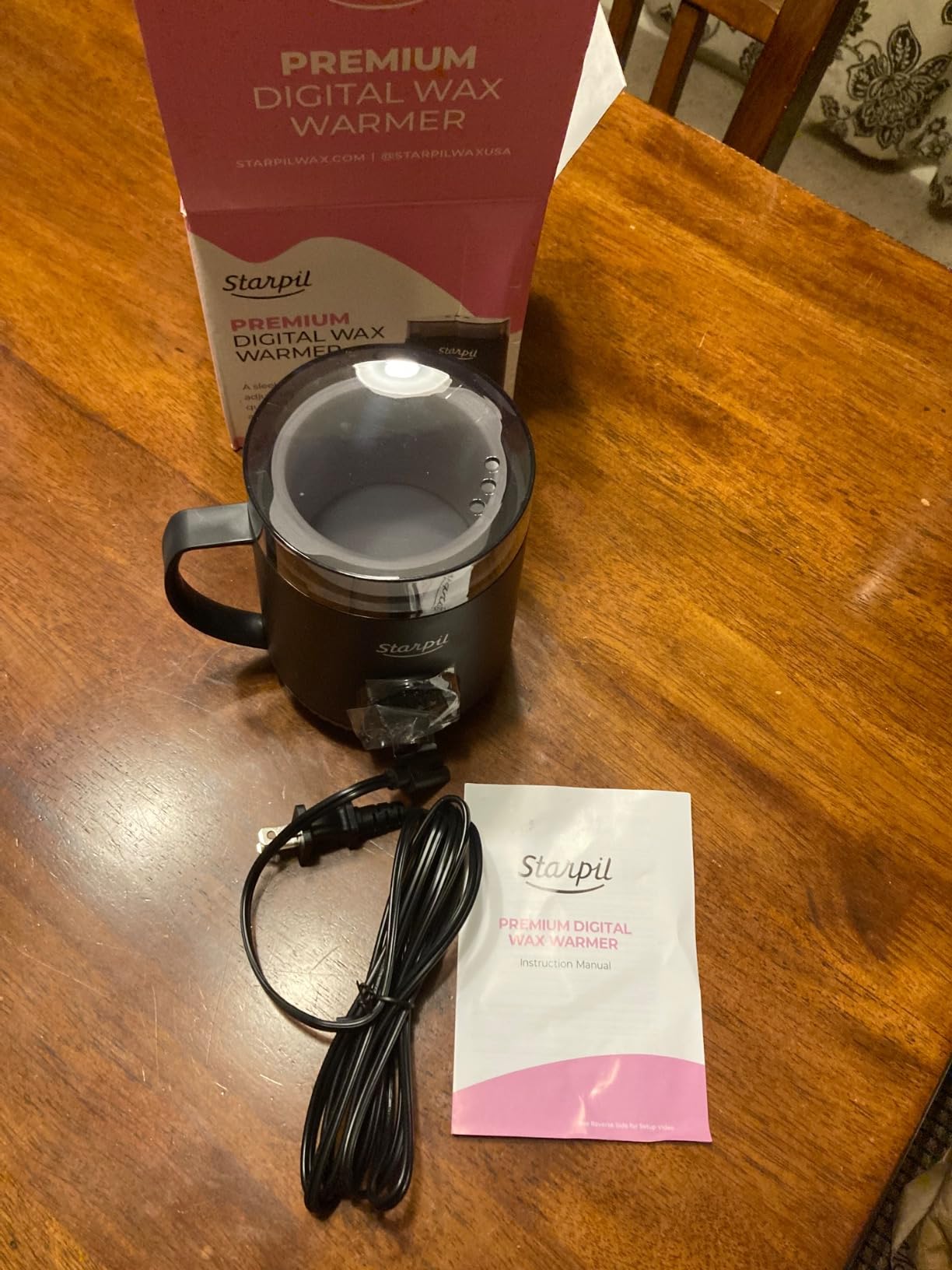 Starpil Wax Warmer - Digital Mini Wax Warmer for Hair Removal 8.4oz / 238g - Best for Hard Wax Beads - Adjustable Temperature Wax Pot for Facial Hair (White) customer photo 1