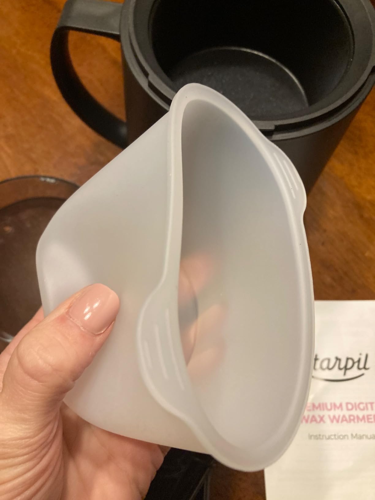 Starpil Wax Warmer - Digital Mini Wax Warmer for Hair Removal 8.4oz / 238g - Best for Hard Wax Beads - Adjustable Temperature Wax Pot for Facial Hair (White) customer photo 2
