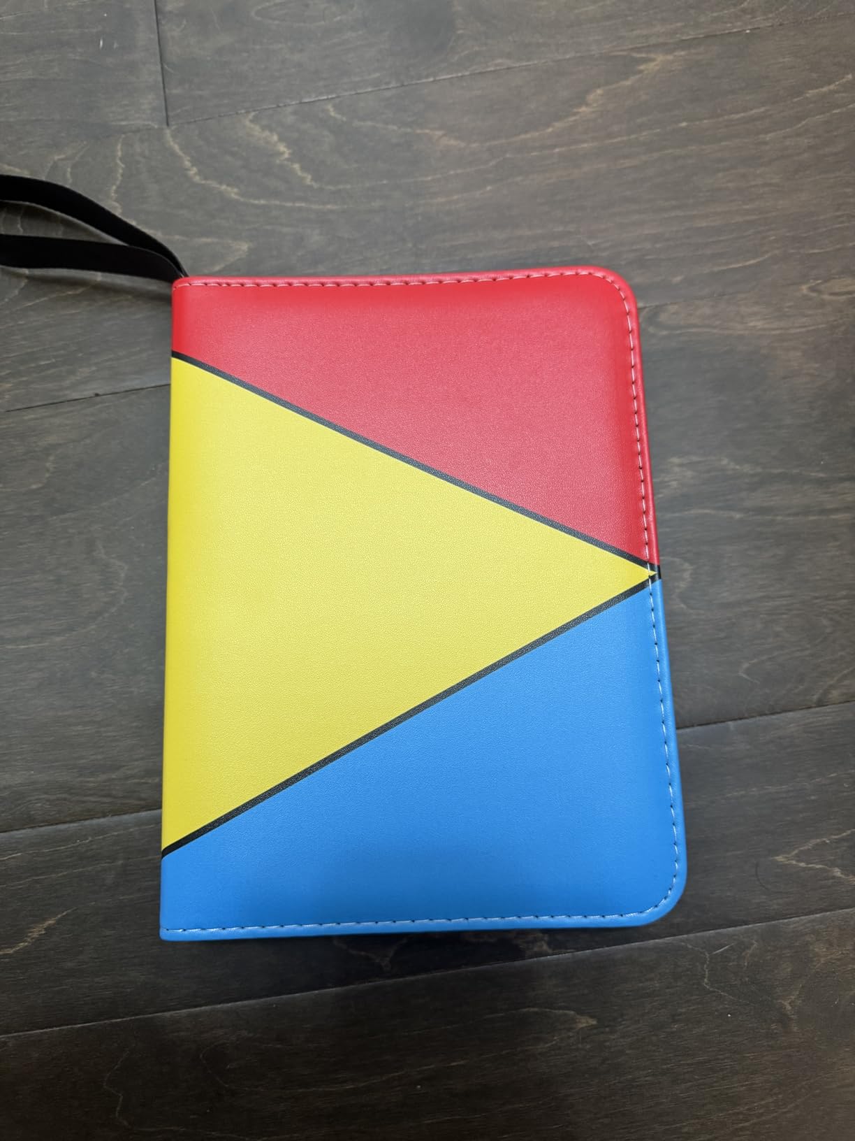 Collectible Trading Card Albums, 4 Pocket Card Binder 400 Double Sided Pocket PU Premium Zip Trading Collection Binder (Red & Yellow) customer photo 1