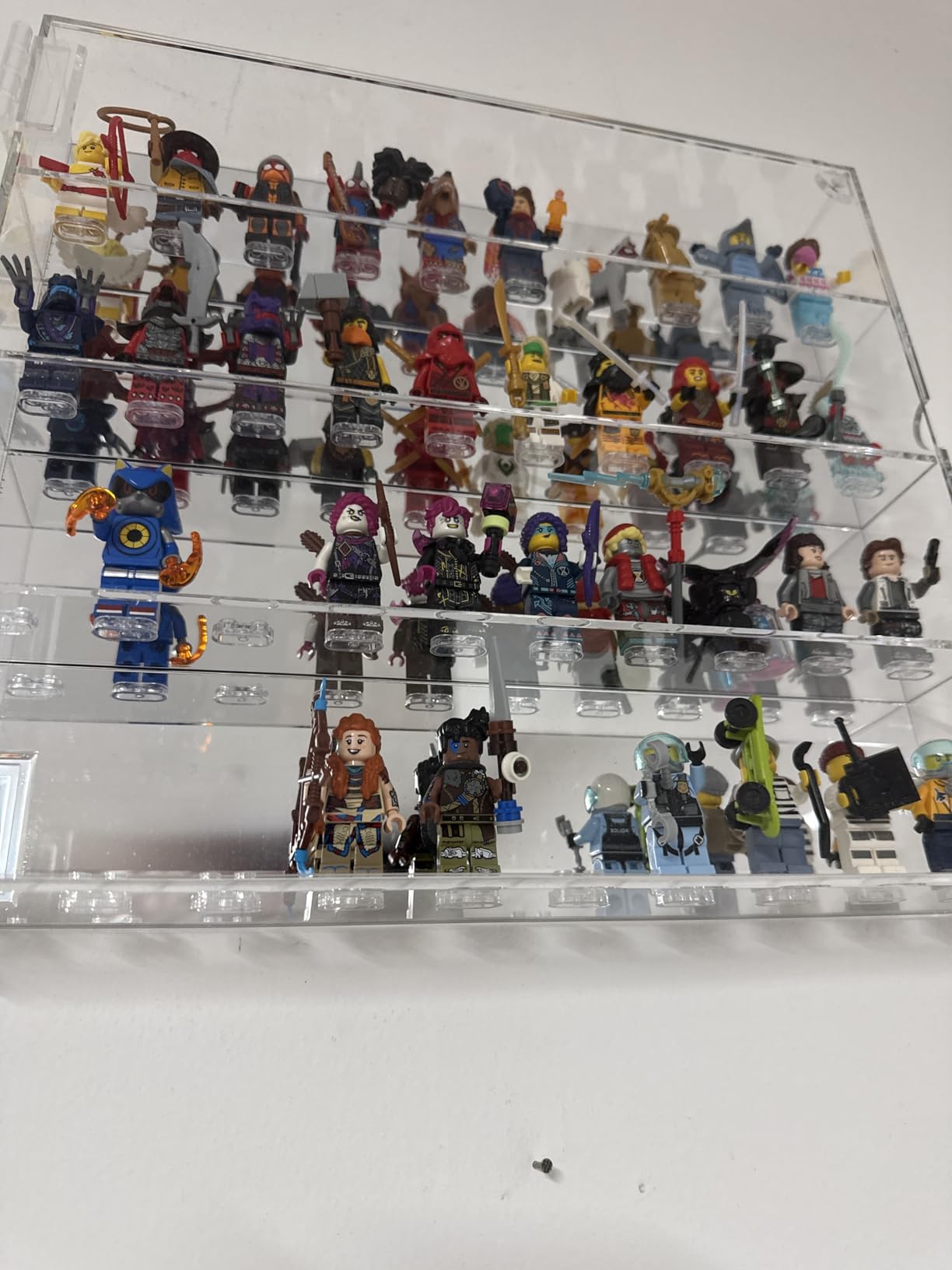 FigFortress LEGO Minifigure Display Case | Mirrored Back, Embedded Studs for 40 Minifigs | Pre-Assembled Wall Mount | UV Protected Clear Acrylic, Dustproof & Magnetic Door customer photo 2