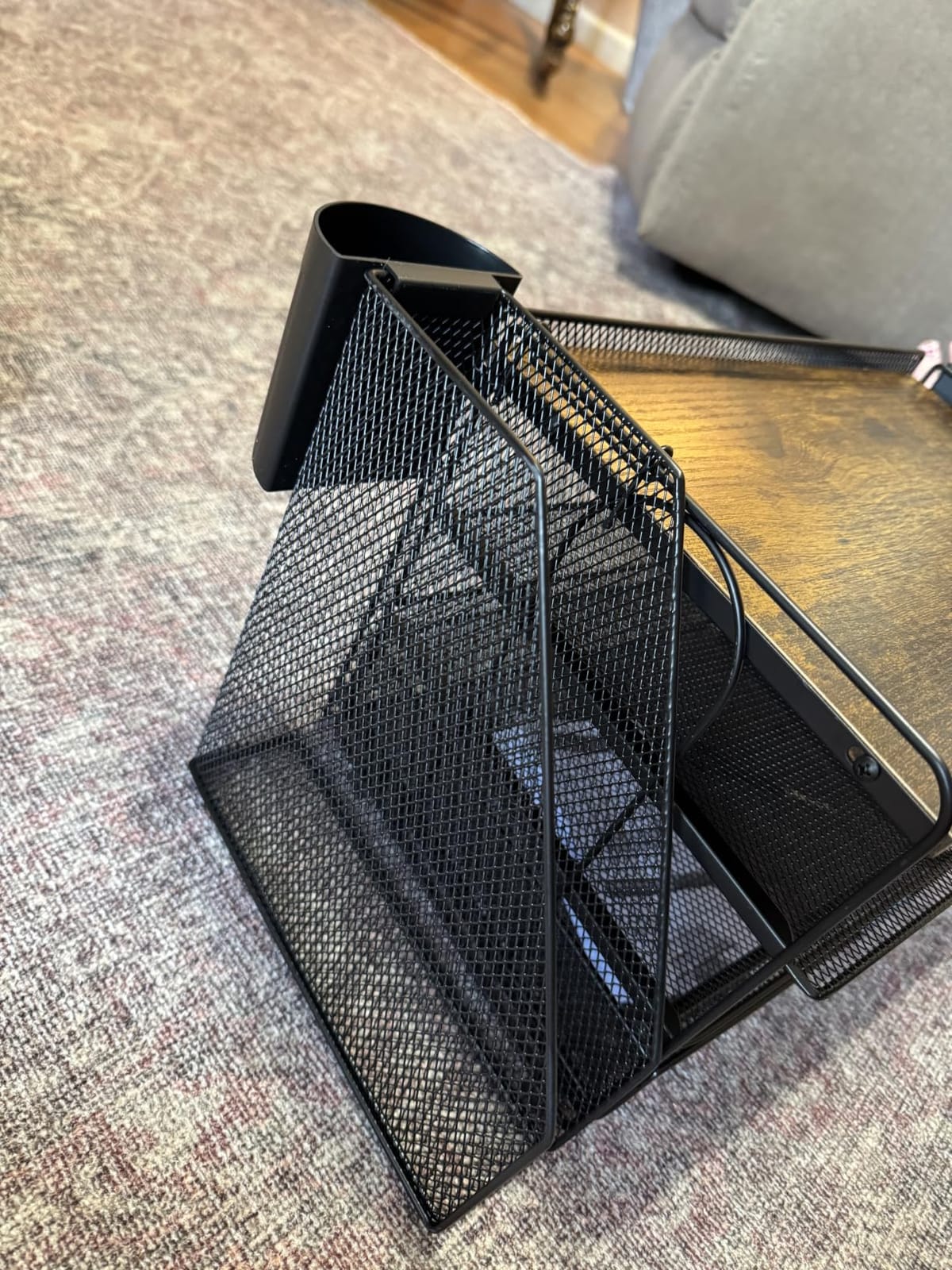 Desk Organizer, 4-Tier Desktop File Organizer with Drawer and Pen Holders, Office Desk Accessories, File Sorters, Workspace Organizers for Office Supplies(Brown Wood) customer photo 1