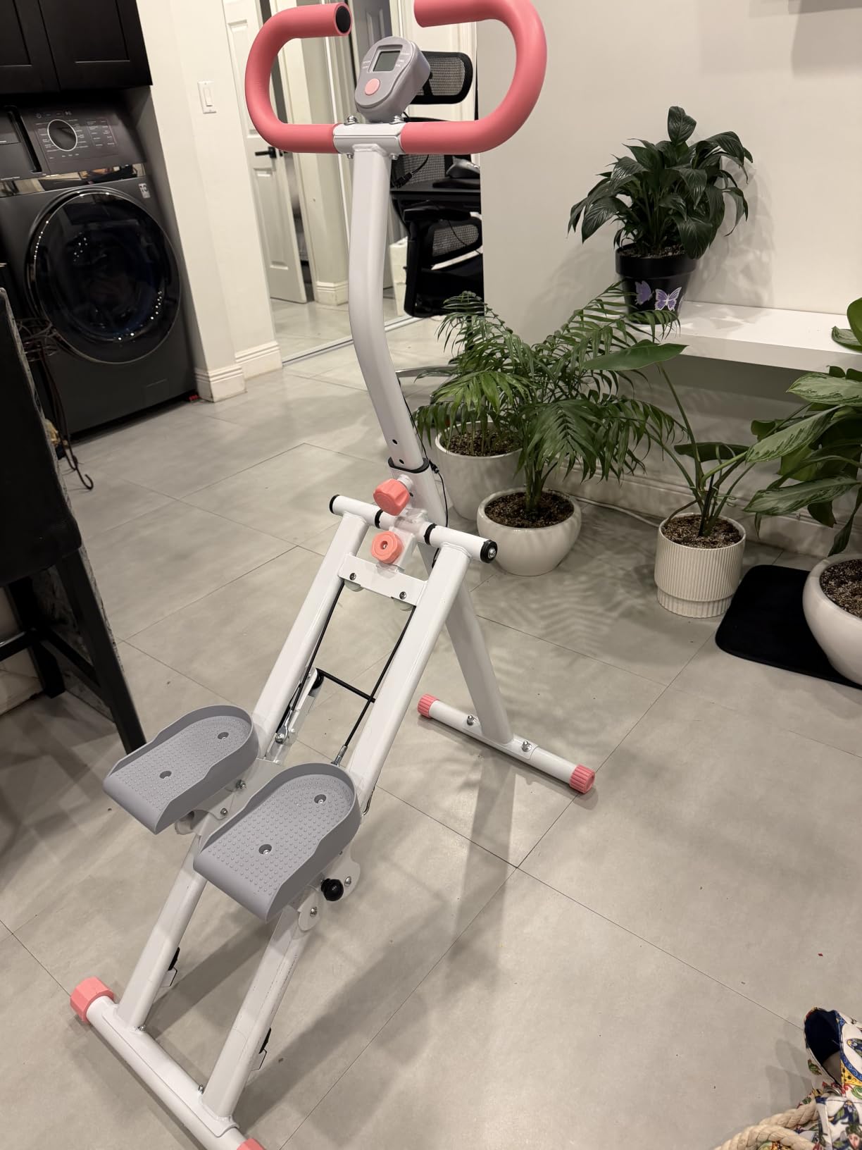 KINMAC Stair Stepper for Home, Foldable Stair Climber | Upgrade Vertical Climber Full-Body Workout Machine with Stable Frame, Adjustable Handlebar, LCD Monitor, Portable for Home Gym customer photo 1
