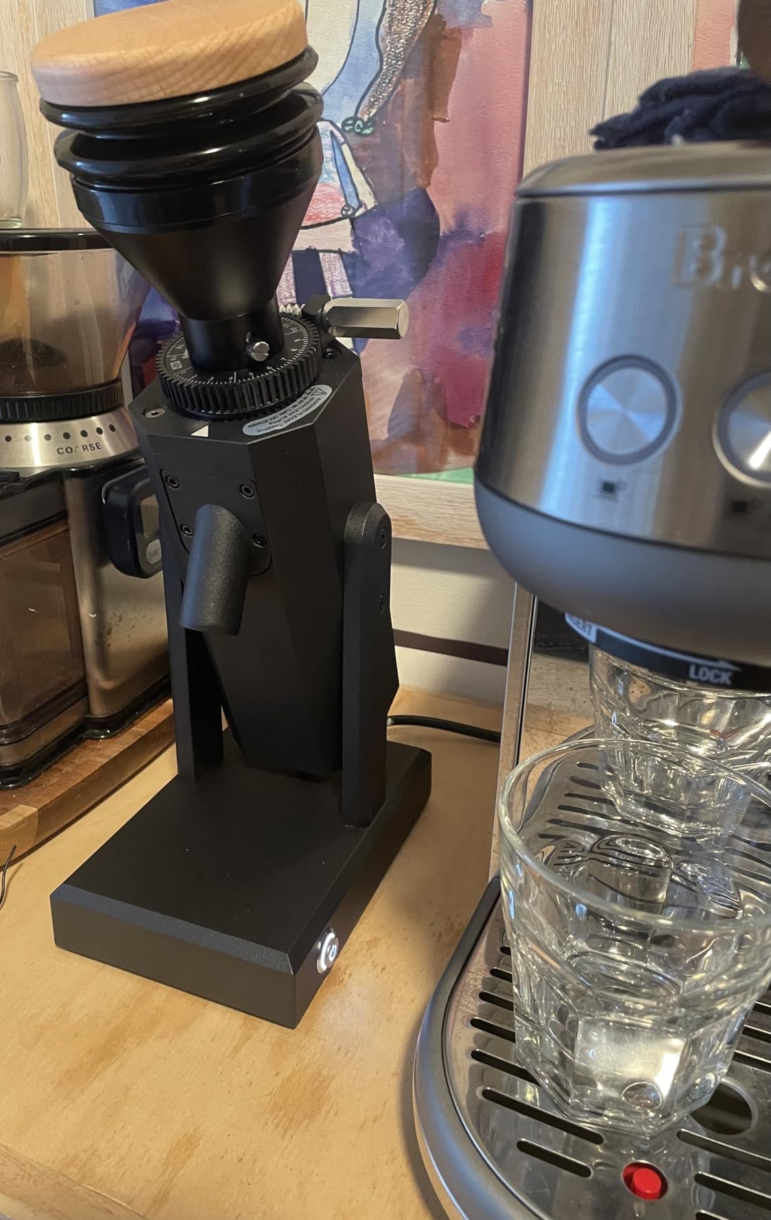 Turin SK40 Single Dose Grinder | 40mm Stainless Steel Conical Burrs, Stepless Adjustment, Tilted Base, Low Retention - Black or White (Black) customer photo 1
