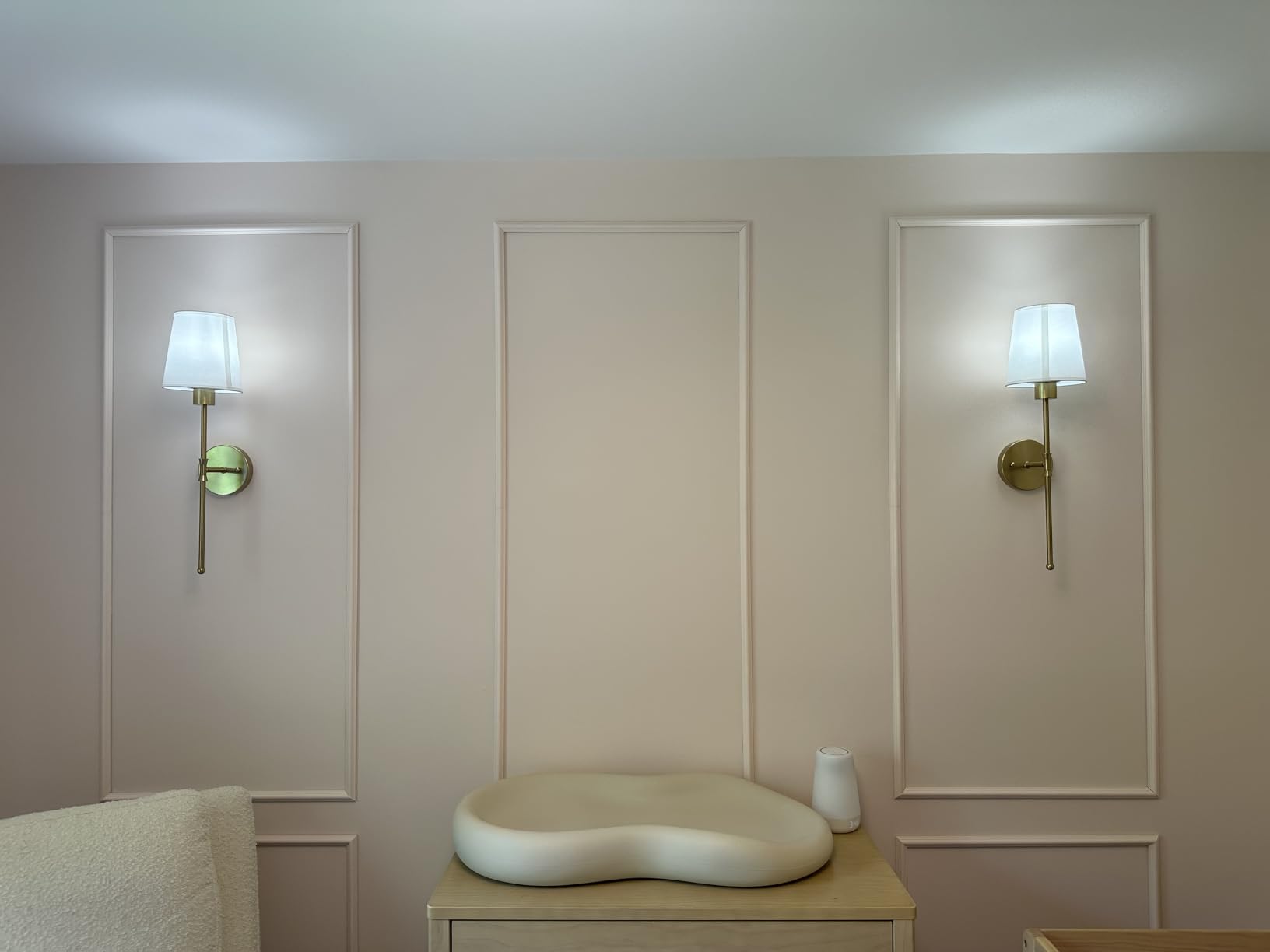 Depuley Battery Operated Wall Sconce: Set of 2 Wireless Wall Lights with 10000mAh Dimmable Bulbs and Remote for Bedroom - Rechargeable 15 Colors Gold Wall Lamp for Living Room Hallway customer photo 2