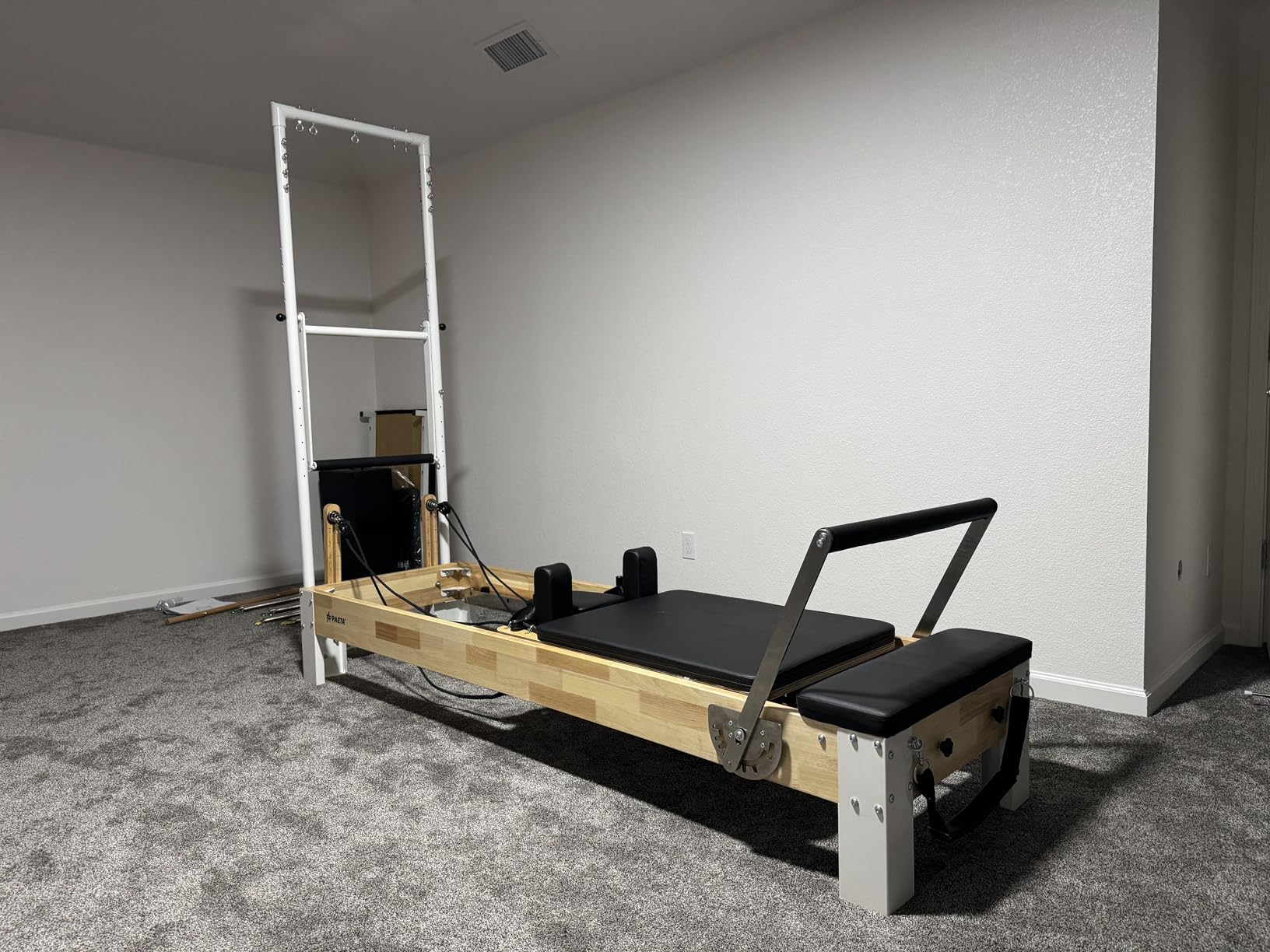 PAETA Wooden Reformer Pilates Machine with Tower & Mat, Pilates Equipment for Home Workout and Studio, Includes Sitting Box, Jumpboard customer photo 2