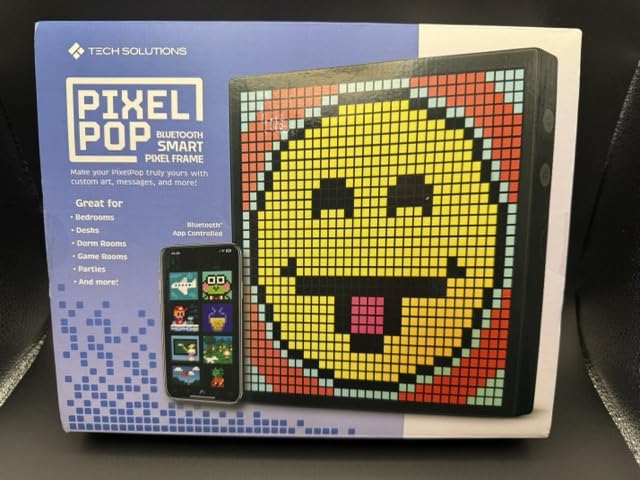 Merkury Innovations Smart Bluetooth Pixel Frame, 32x32 RGB LED Display | Programmable for art, animations, digital clock, diy decor, and gaming accessories customer photo 1