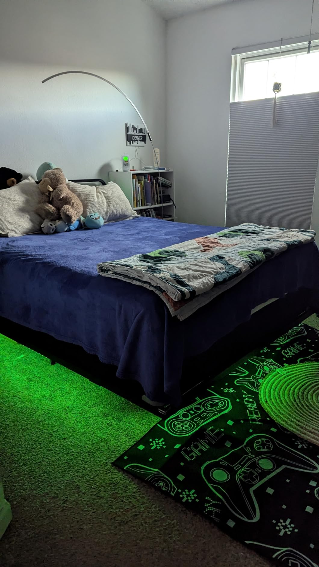 4x6 Gaming Rug for Boys Room - 3D Printed Games Theme Fluorescent Green Gamer Area Rug for Livingroom Teen Boy Gamer Room Rug Decor Video Game Area Carpet for Bedroom,Game Room customer photo 1