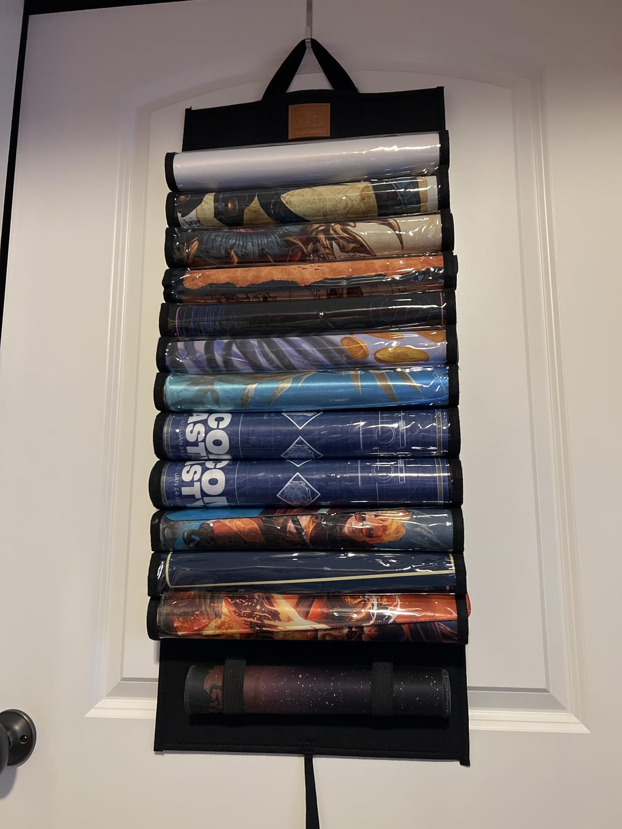 NERD GEAR Playmat Sanctuary - MTG Playmat Holder & Organizer Solution - Stores 12 TCG Mats + Tube - Ideal for Magic Playmats - Premium Playmat TCG Storage (Black) customer photo 2