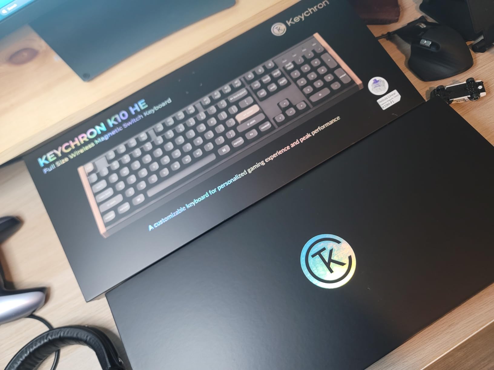 Keychron K10 HE Full-Size Hall Effect Keyboard Wireless, Rapid Trigger | Hot-Swappable Magnetic Switches Adjustable Actuation 2.4 GHz Bluetooth USB-C PBT Keycaps QMK Custom RGB Aluminum Wood Frame customer photo 1