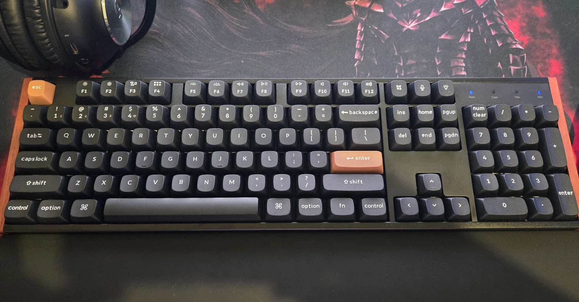 Keychron K10 HE Full-Size Hall Effect Keyboard Wireless, Rapid Trigger | Hot-Swappable Magnetic Switches Adjustable Actuation 2.4 GHz Bluetooth USB-C PBT Keycaps QMK Custom RGB Aluminum Wood Frame customer photo 2