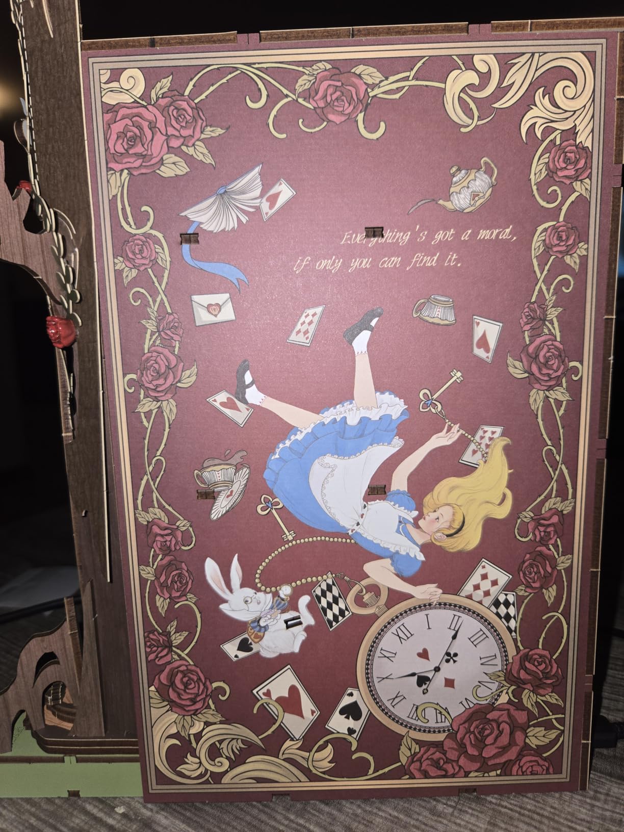 Rolife Book Nook Kit Fall into Wonder 3D Wooden Puzzles - Wonderland Booknooks DIY Miniature Kit with LEDs Fairy Tale Bookshelf Decor customer photo 2