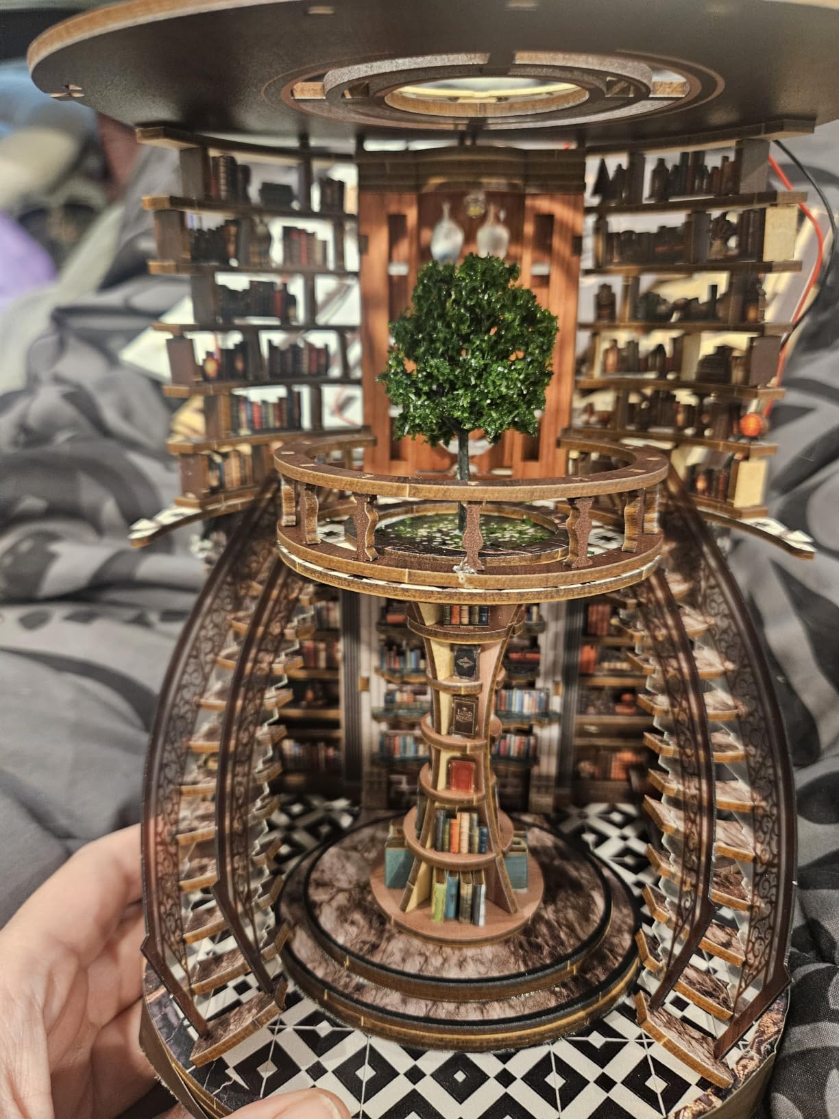 ISSEVE Book Nook Kit, DIY Dollhouse Booknook Kits Bookshelf Insert Décor - Forest Secret World customer photo 2