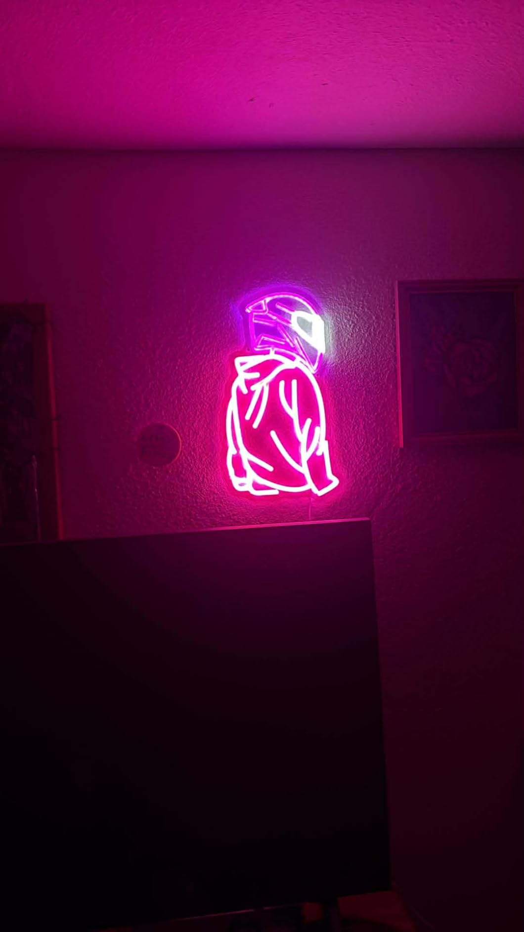 Foxiden Blue Sports Car Neon Sign, Dimmable LED Trendy Sports Car Shape Garage Neon Light, USB Powered for Garage Bar Party Boys Room Game Room Bedroom Man Cave Birthday Holiday Gift (15.7x8.3) customer photo 2
