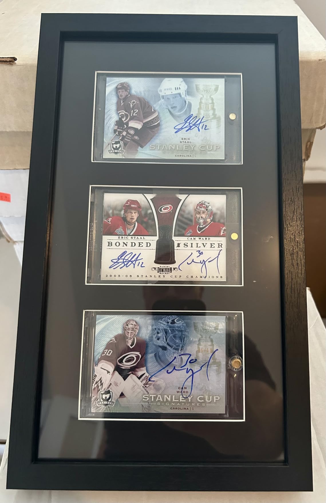 Sports Card Display Frame with Magnetic Card Holder & Tempered Glass | Trading Card Display Case for Baseball, Basketball, Football or Hockey Cards, 5-Card Wall-Mounted Display customer photo 2
