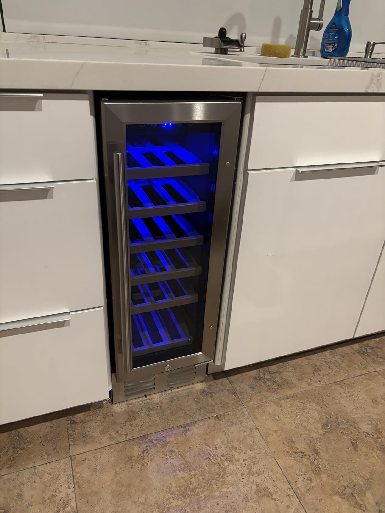 EUHOMY 24 Inch Wine Cooler Refrigerator 54 Bottle - Dual Zone, Built-in or Freestanding Wine Fridge with Glass Door, Wine Refrigerator for Home Bar Kitchen | Compressor Cooling, Adjustable Shelves, Digital Temperature Control customer photo 1
