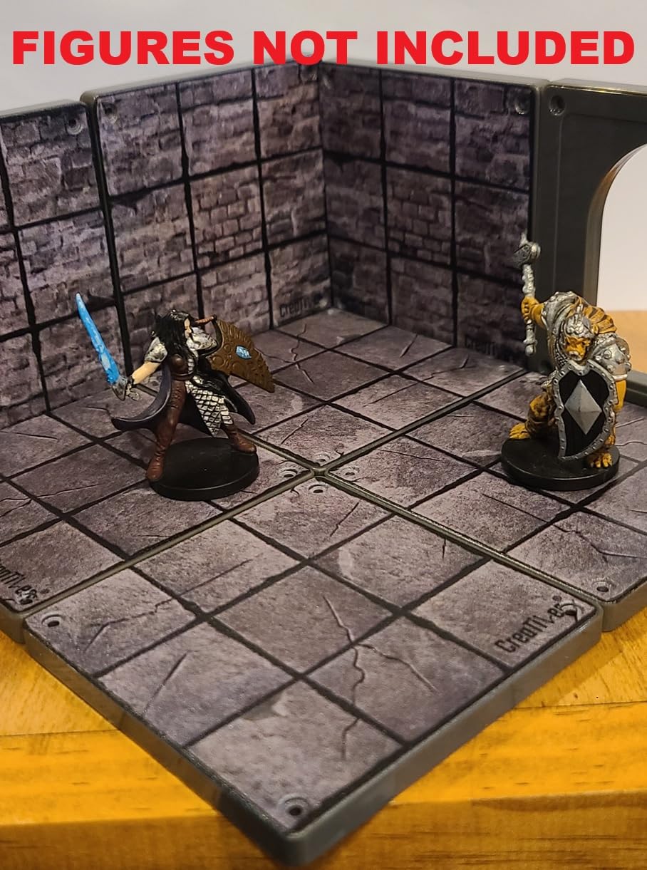 Dungeon Forge Magnetic Battle Tiles - 32 Snap-Together Terrain Pieces for Tabletop RPGs - Create Custom Maps for Dungeons, Castles, & Fantasy Adventures customer photo 1