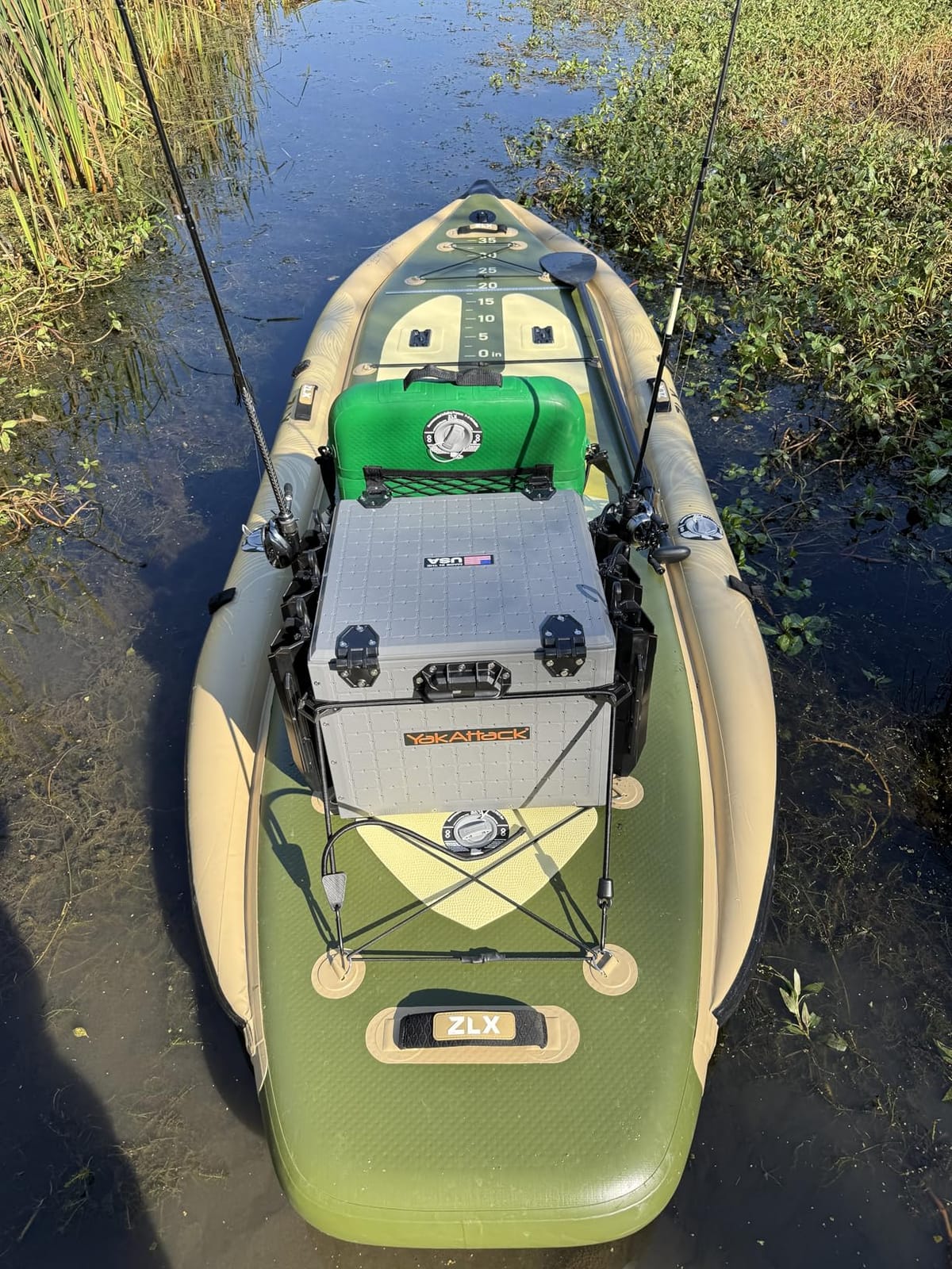 ZLX 11'6''x42'' Extra Wide Inflatable Fishing Paddle Board for Adults- Stable Non-Slip Deck Pad, Dual Reinforced Sides & Quiet Glide, 400lb Capacity SUP, Rod Mount, Camera Mount customer photo 1