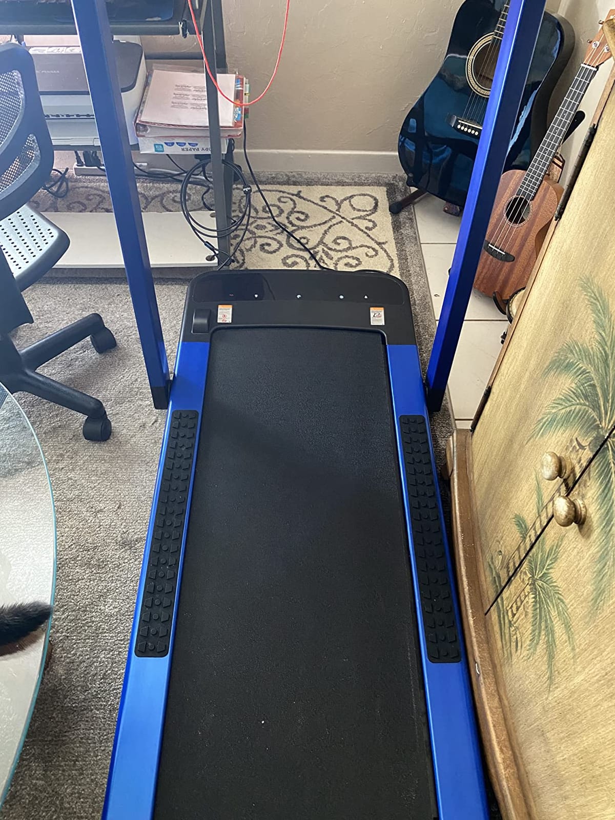 Height-Adjustable Desk Treadmill with 15% Incline for Home Office Workout | 8 in 1 Folding Treadmill 450lbs Weight Capacity, 3.5HP Quiet Portable Treadmill with Desk, 3 Type Control, Ready to Use customer photo 1