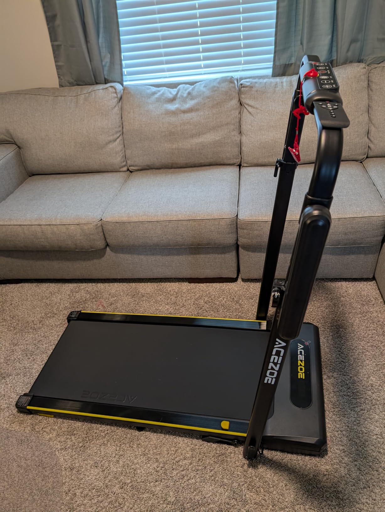 Acezoe 3 in 1 Under Desk Treadmill with Incline, Walking Pad with Removable Desk Workstation, Adjustable Height for Different Need, 300lbs Capacity, Foldable Compact for Home Small Office customer photo 1
