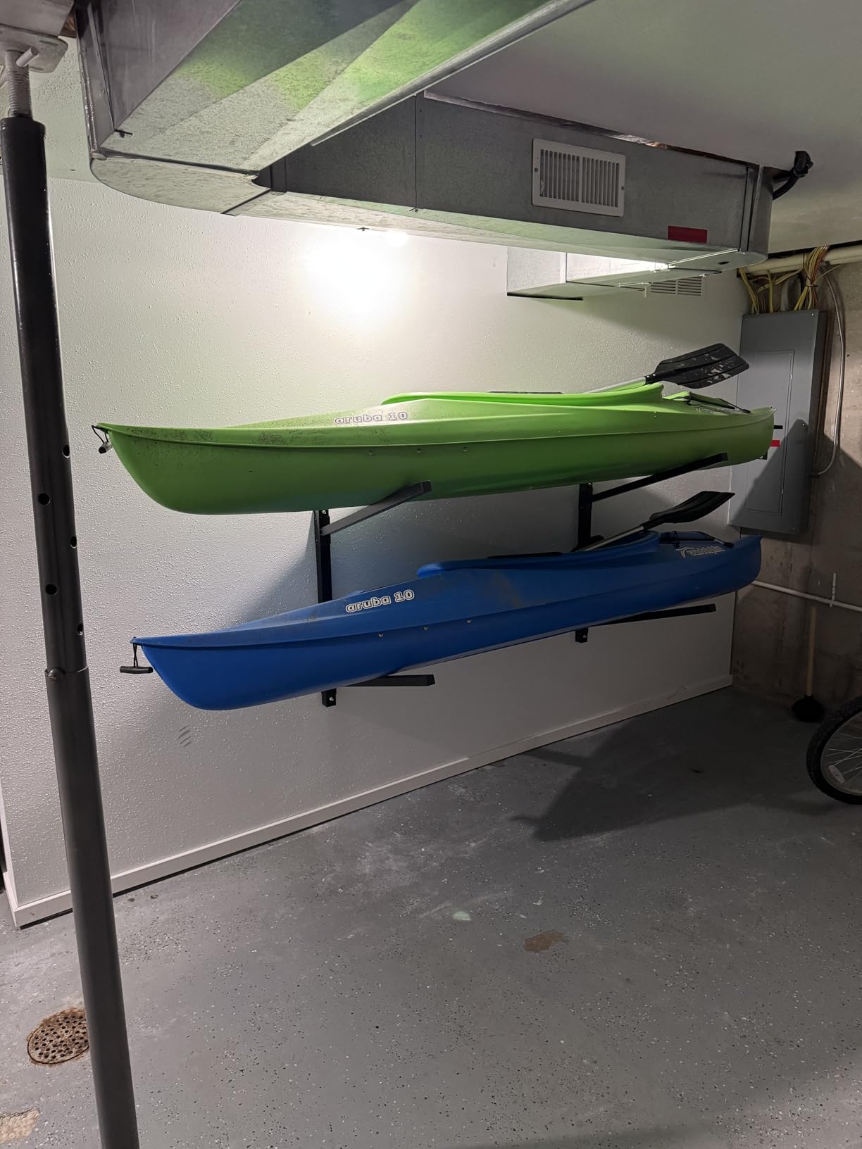 WALMANN Heavy Duty Wall Mounted Kayak Storage Rack for Garage, Adjustable Kayak Hangers for Wall, Holds Up to 220 lbs customer photo 2