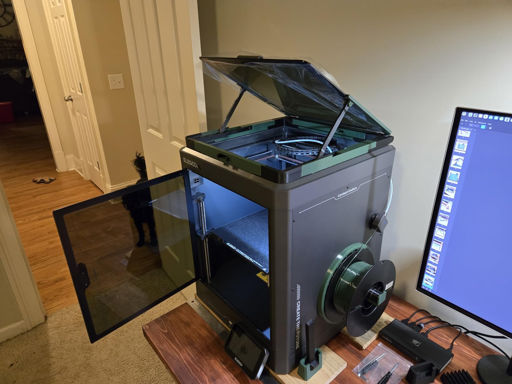 ELEGOO Centauri Carbon 3D Printer, CoreXY 500mm/s High Speed Printing with Auto Calibration, 320°C Nozzle and Built-in Camera, Ready to Print Out of the Box, 256x256x256mm Printing Size customer photo 1