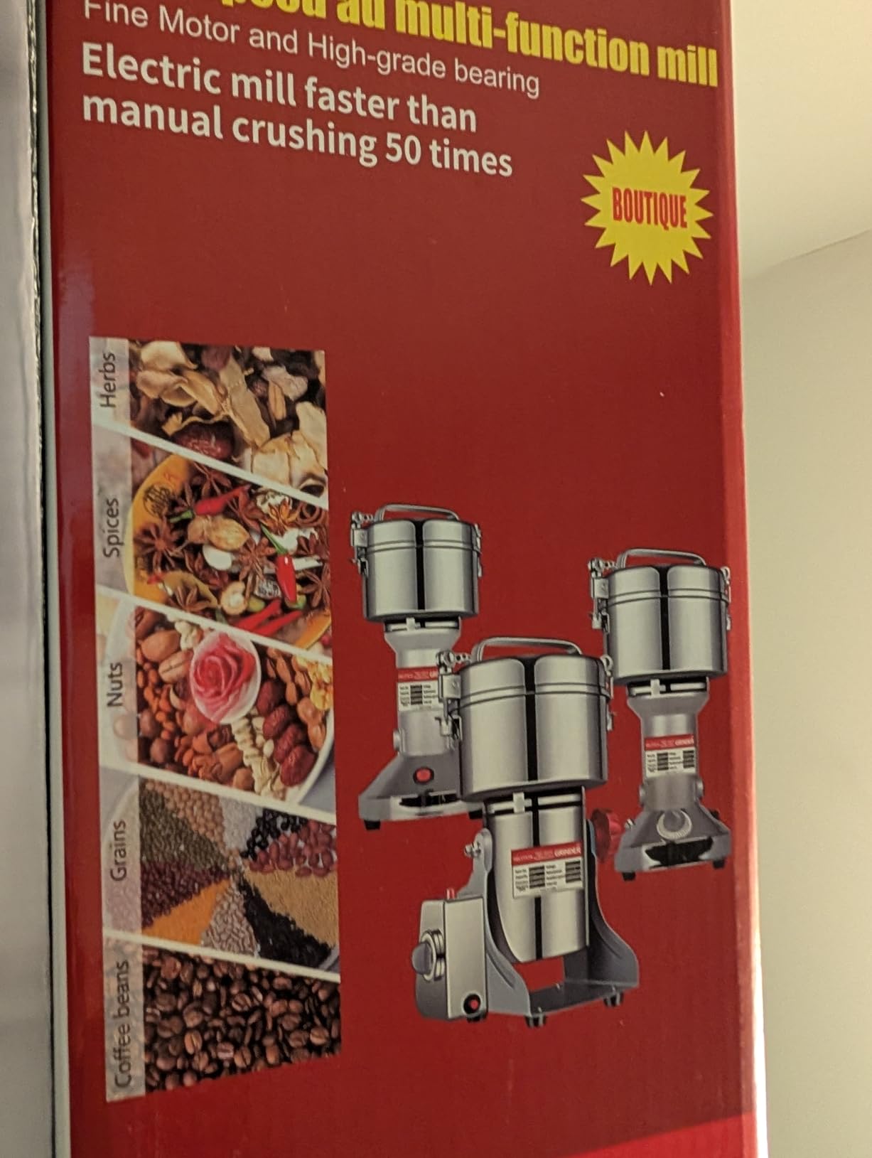Electric Grain Mill Grinder | 150g Grain Grinder Spice Grinder High-Speed Stainless Steel Flour Mill for Coffee/Corn/Pepper/Herbs/Wheat/Rice customer photo 1