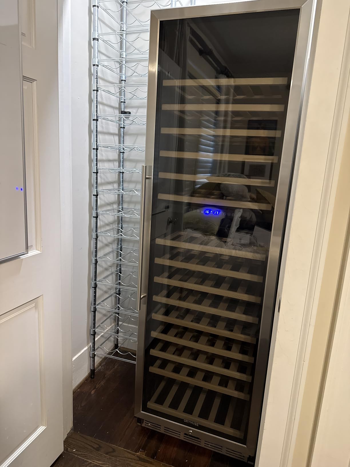 15 Inch Wine Cooler Under Counter, 30 Bottle Dual Zone Wine Fridge with Stainless Steel Glass Door, Built-In or Freestanding Wine Cellar with Digital Temperature Control for Home, Kitchen, or Office customer photo 1