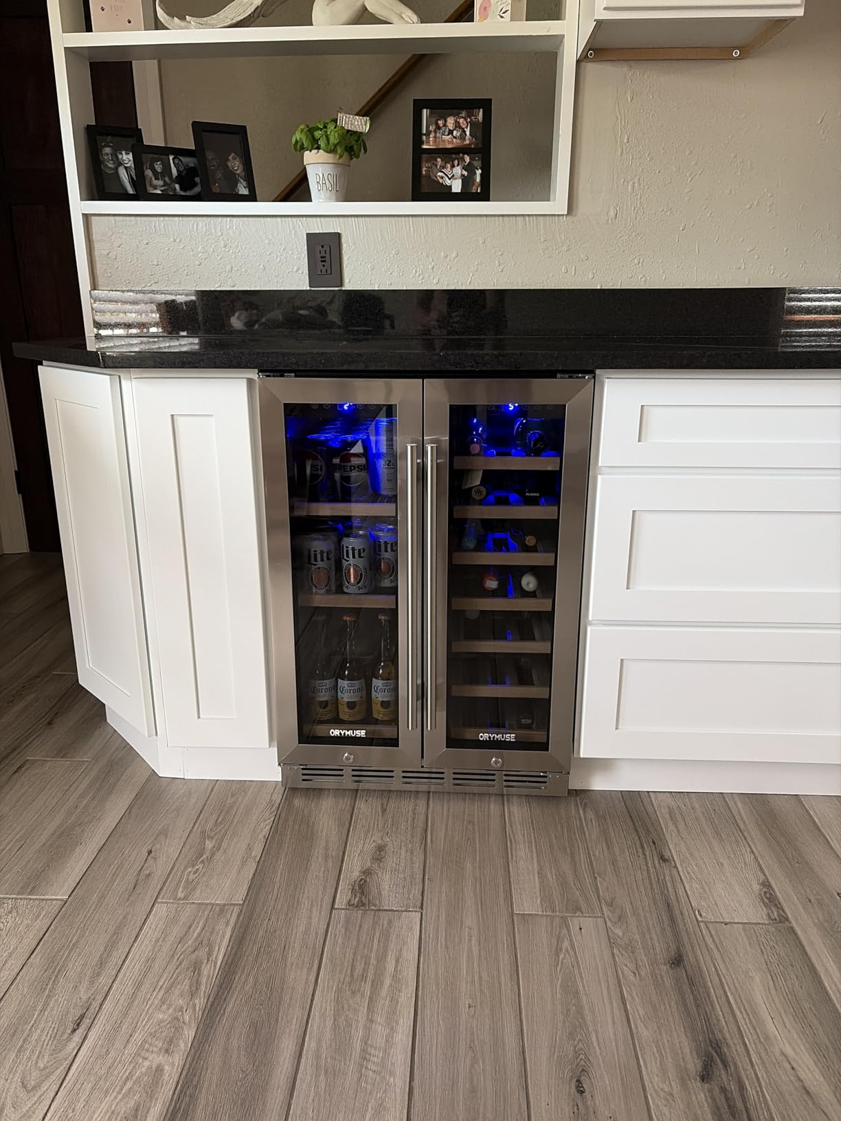15 Inch Wine Cooler Under Counter, 30 Bottle Dual Zone Wine Fridge with Stainless Steel Glass Door, Built-In or Freestanding Wine Cellar with Digital Temperature Control for Home, Kitchen, or Office customer photo 2