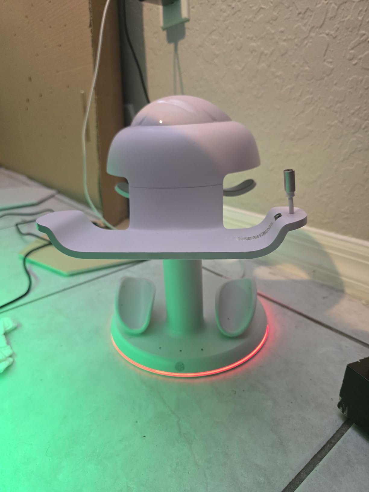 AMVR Magnetic Charging Dock Compatible with Meta Quest 3/3S, 30W Fast Charger VR Stand with 2 Rechargeable Controller Batteries, USB-C Port & Overcharge Protection, Space-Saving & Aesthetics, 6 RGB Modes customer photo 1