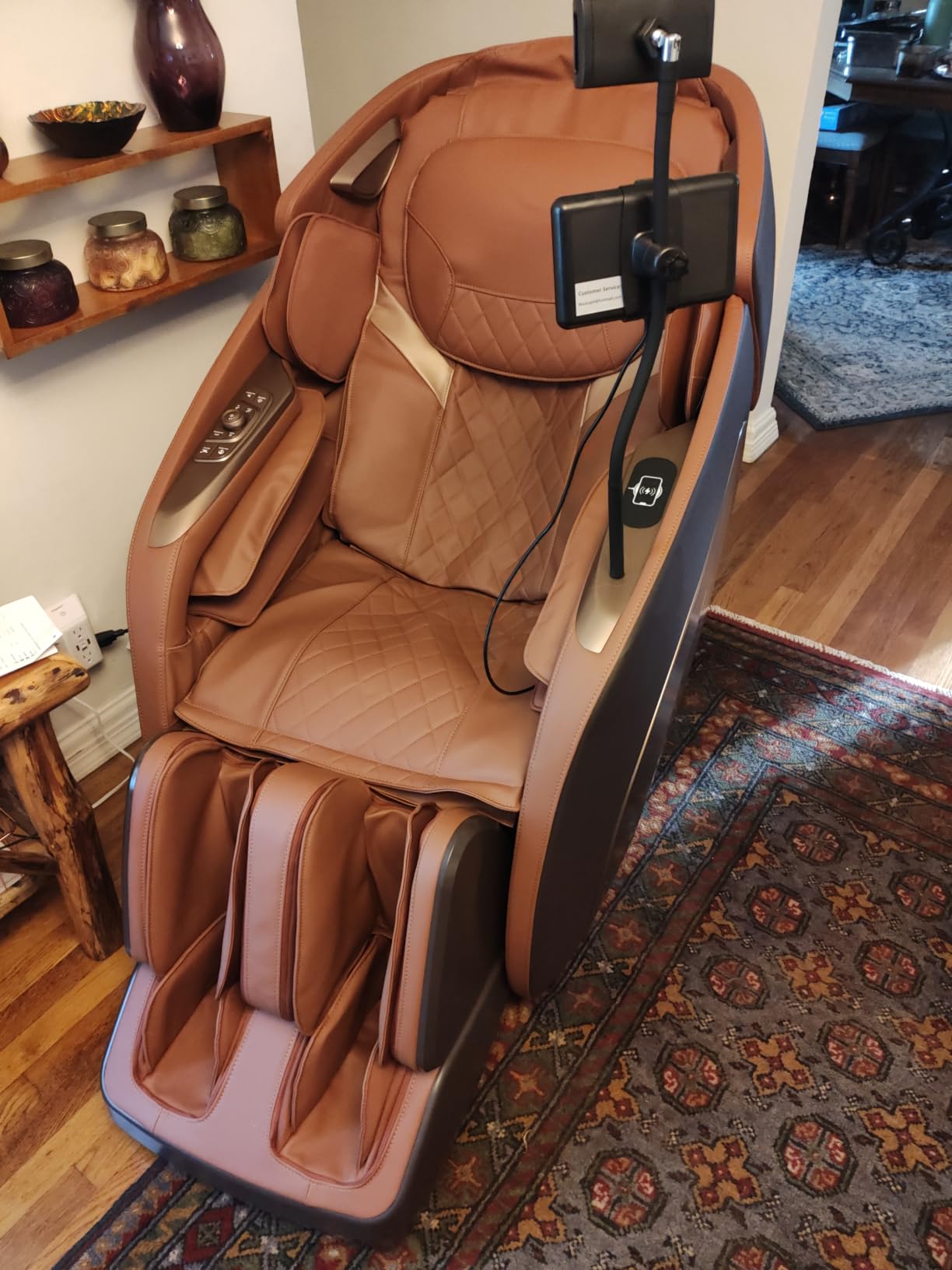 4D Massage Chair, Full Body Massage Chair, Zero Gravity Recliner w/Dynamic Leg Kneading System, 53.14