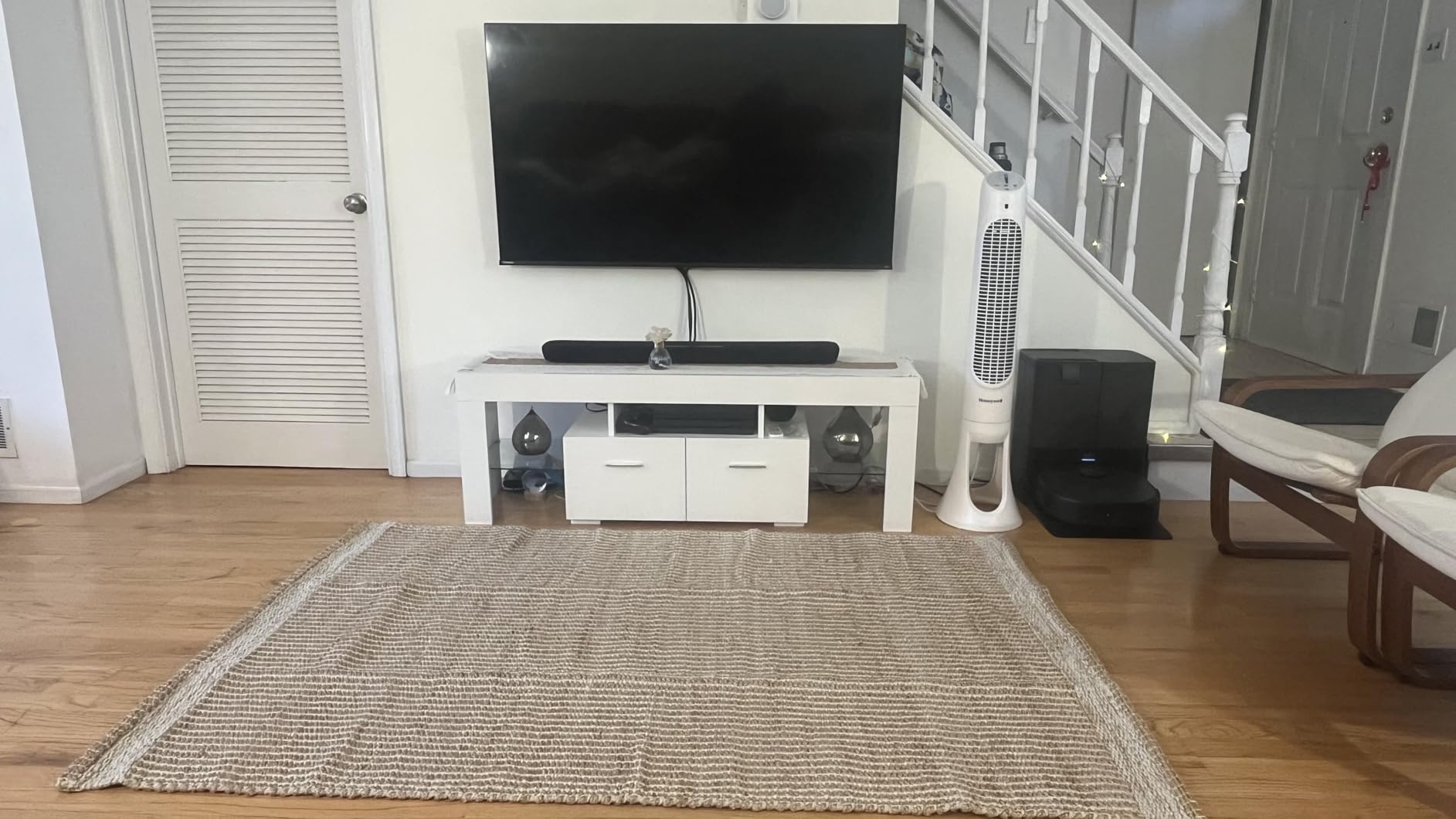 8x10 feet Natural Jute & Wool Area Rug - Handwoven Mini Check Natural Fiber Rug with 4