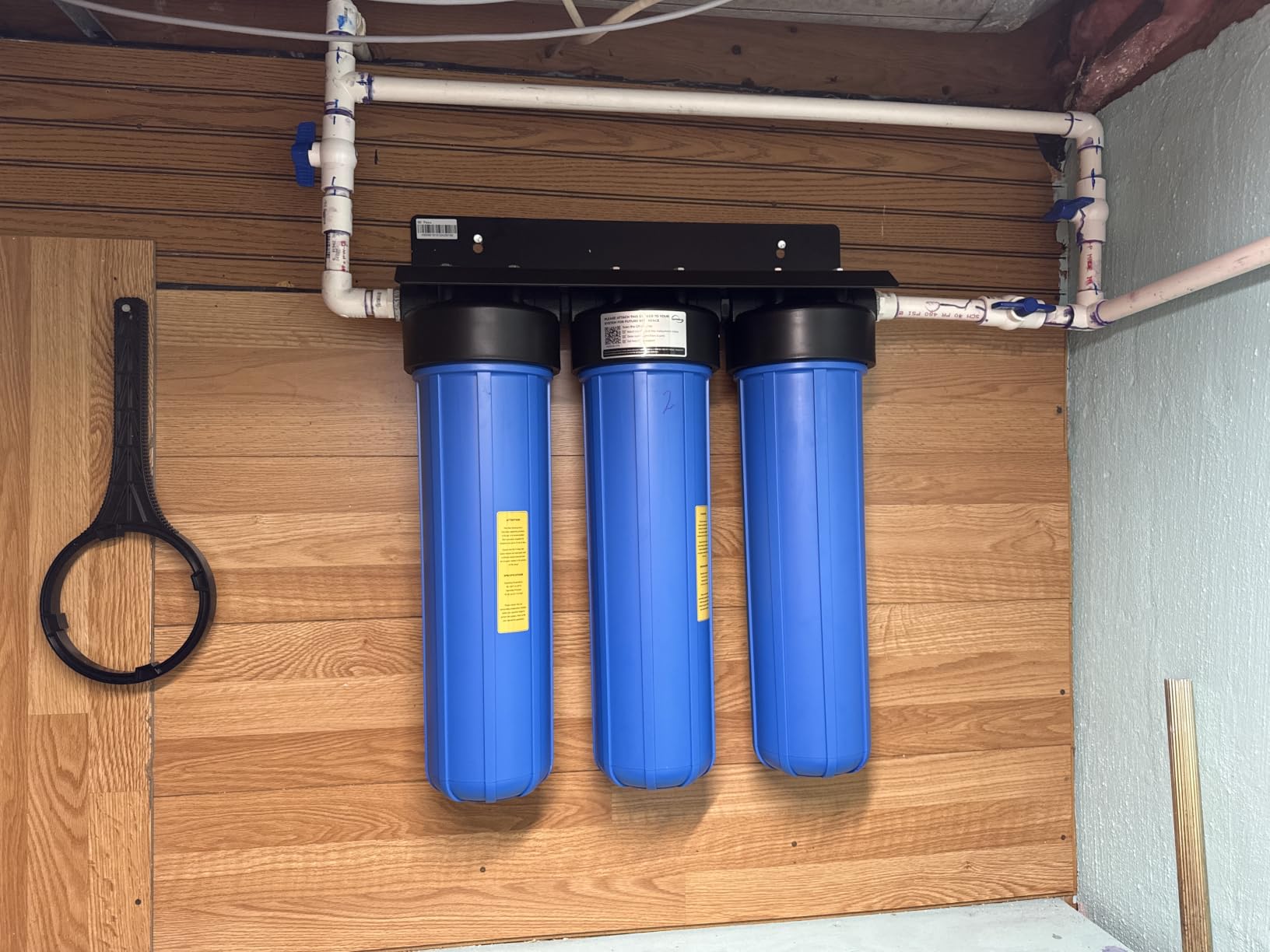iSpring Whole House Water Filter System, Ultimate PFAS, Scale, Heavy Metals Protection Removes Up to 99% PFOA & PFOS with SGS-Tested Media, 3-Stage Filtration, 20