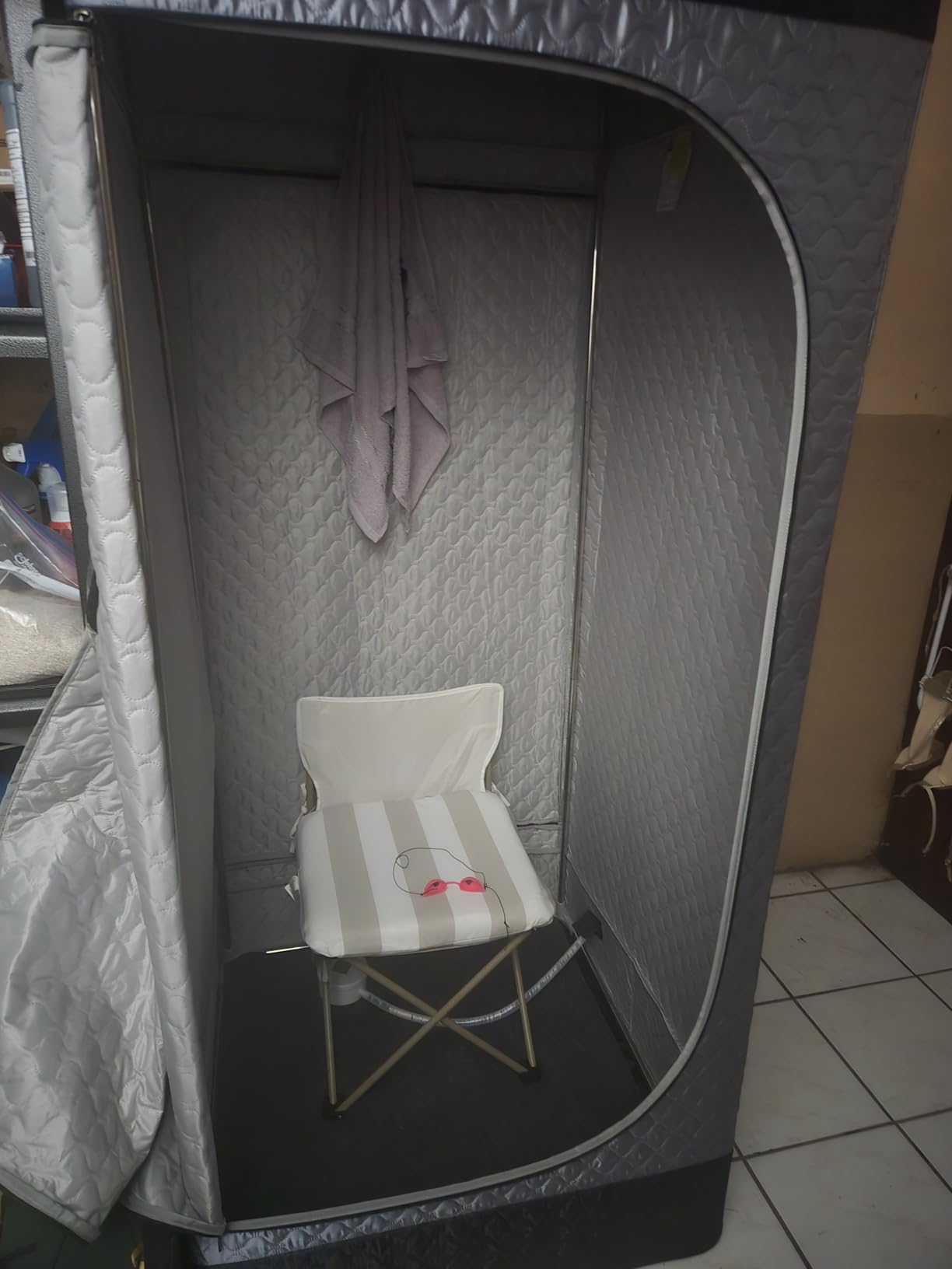 Portable Steam Sauna Box with Red Light Therapy for Home Gym Relaxation | 660nm & 850nm Infrared Tech, Easy Set-up, Roomy Interior, Rapid Heating for Personal Spa Wellness customer photo 2
