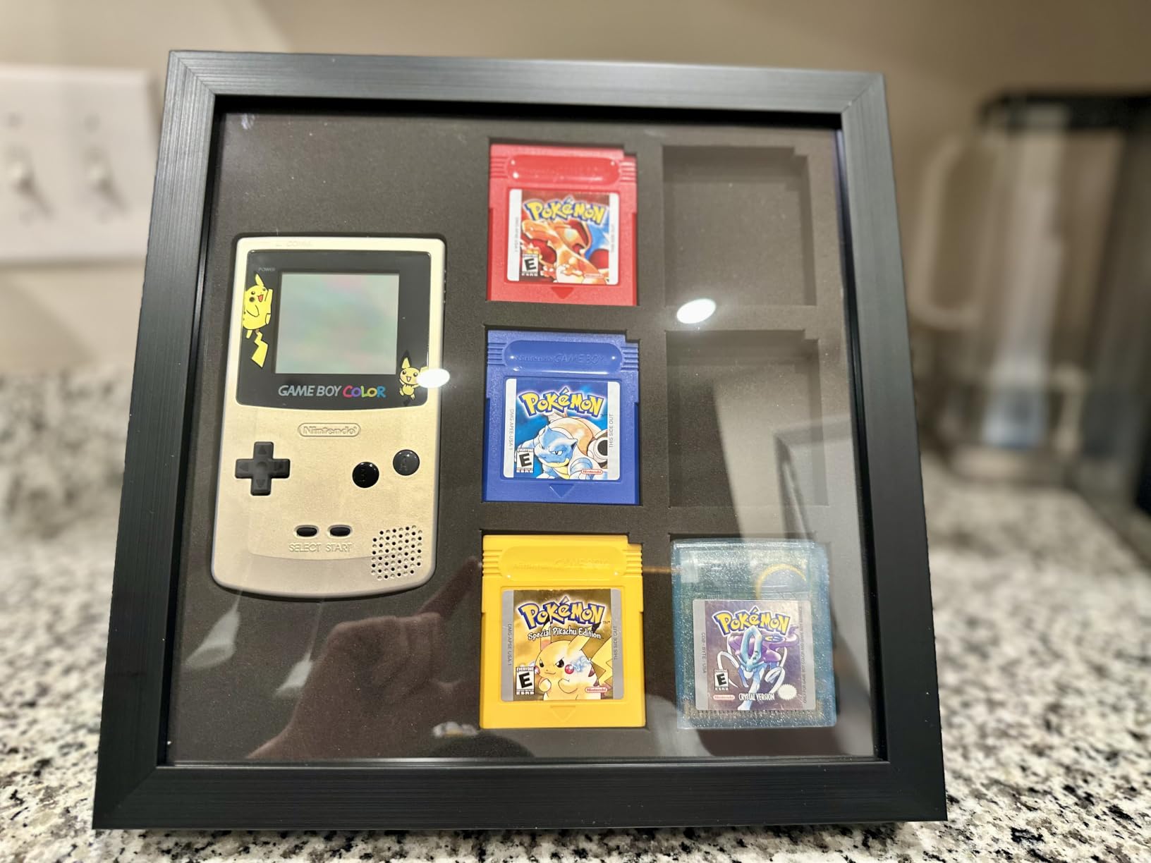 Game Console Display Frame Compatible with Nintendo Game Boy Color - Storage and Display Case for GBC Console and 6 Cartridges customer photo 2