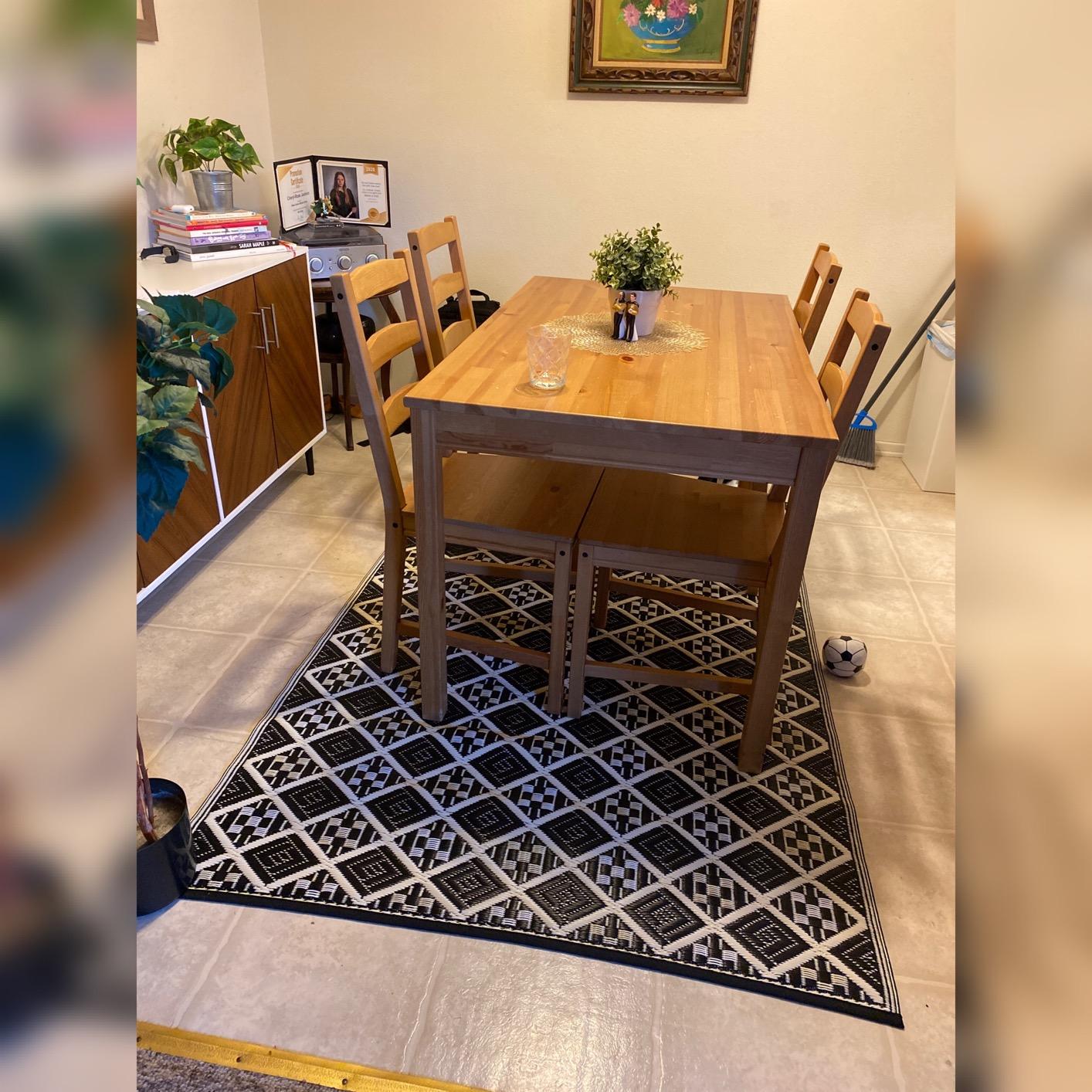 Mad Mats Mixed Earth Outdoor Rug - Reversible Plastic Mat (8 × 10 ft) - UV‑Resistant, Water‑Repellent & Easy‑Clean - Eco‑Friendly Recycled Patio/Deck Carpet customer photo 1