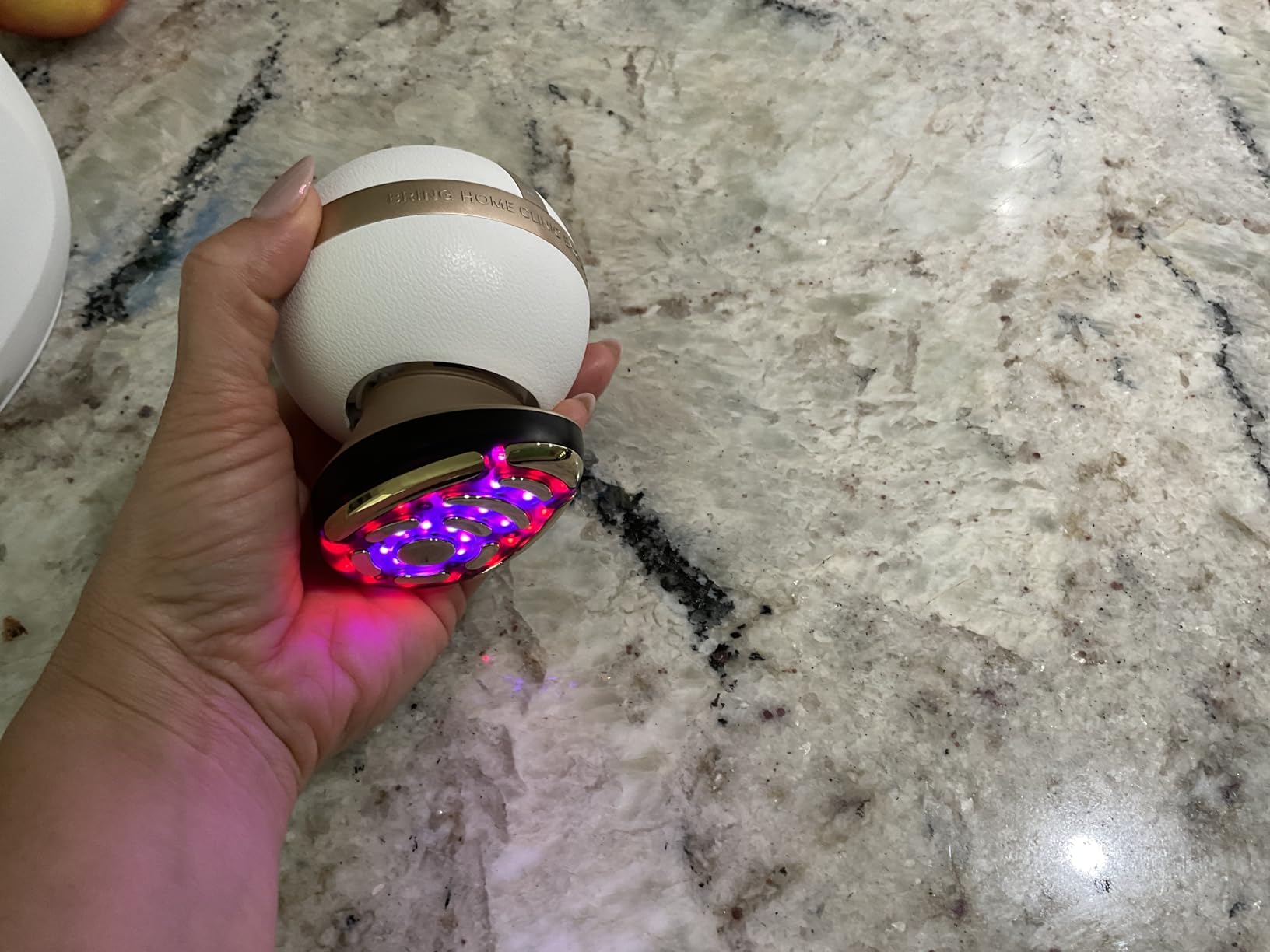 INIA SPHERA Upgraded 8-in-1 Microcurrent Facial Device for Face & Neck | Red Light, Thermal & Cooling Beauty Tool, 5 Custom Modes, At-Home Skin Stimulation & Glow Care Skincare Tool customer photo 2