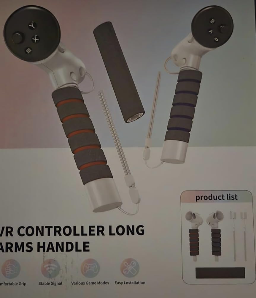 YUANHOT Gorilla Tag Long Arms for Meta Quest 3S/ Quest 3 Controller | 3-in-1 Beat Saber Handle, VR Sticks Extension Grips, Golf Club Attachments customer photo 1