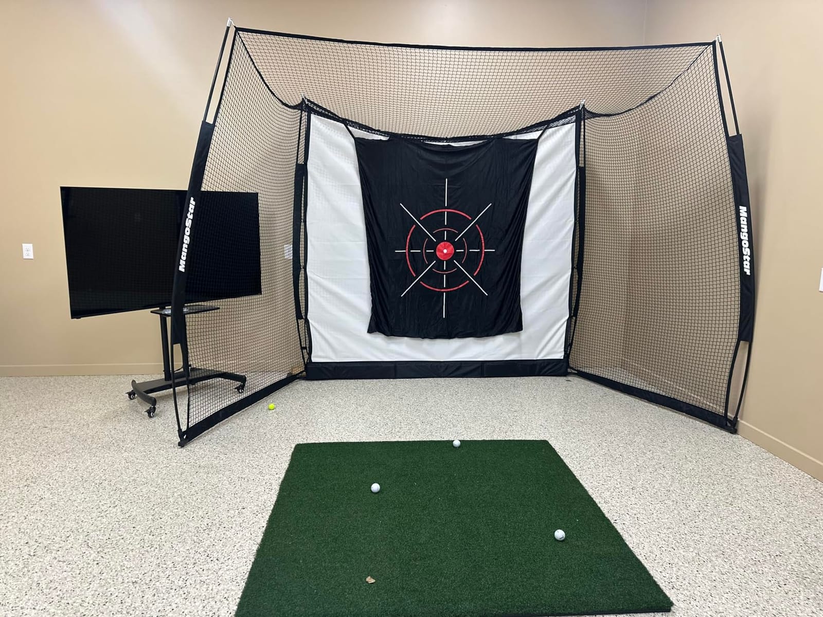 MangoStar Golf Net, 11x8ft Golf Practice Hitting Net for Indoor Outdoor, Heavy-duty Golf Simulator Net, 6-Ply Tear-resistant Netting, High-density Impact Screen and Target Cloth customer photo 1
