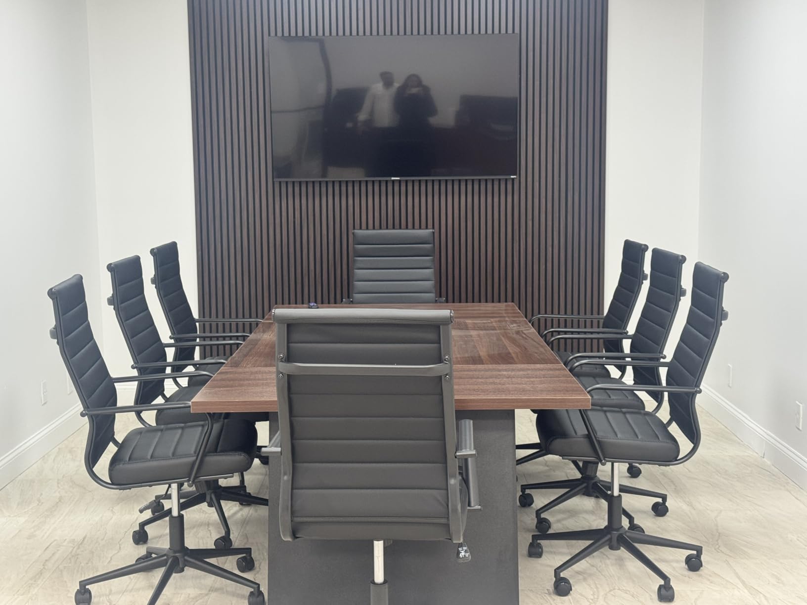 Tribesigns 8ft Conference Table, Large Office Conference Table for 8-10 Person, Business Seminar Furniture for Conference Room customer photo 2