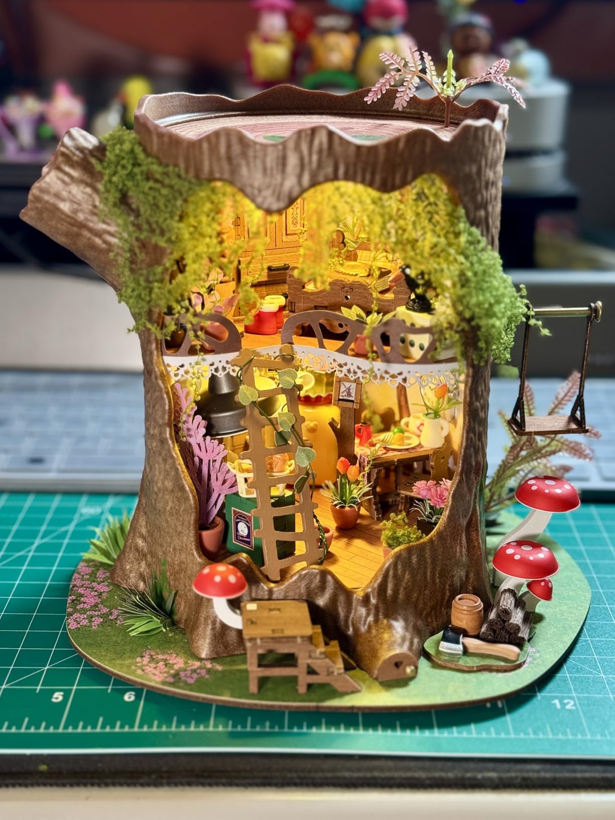 Rolife DIY Miniature House Kit Tree House, Tiny House Model House Building Kit for Teens, DIY Crafts for Adults, Birthday/Halloween for Parents Friends (Fairytale Tree House) customer photo 1
