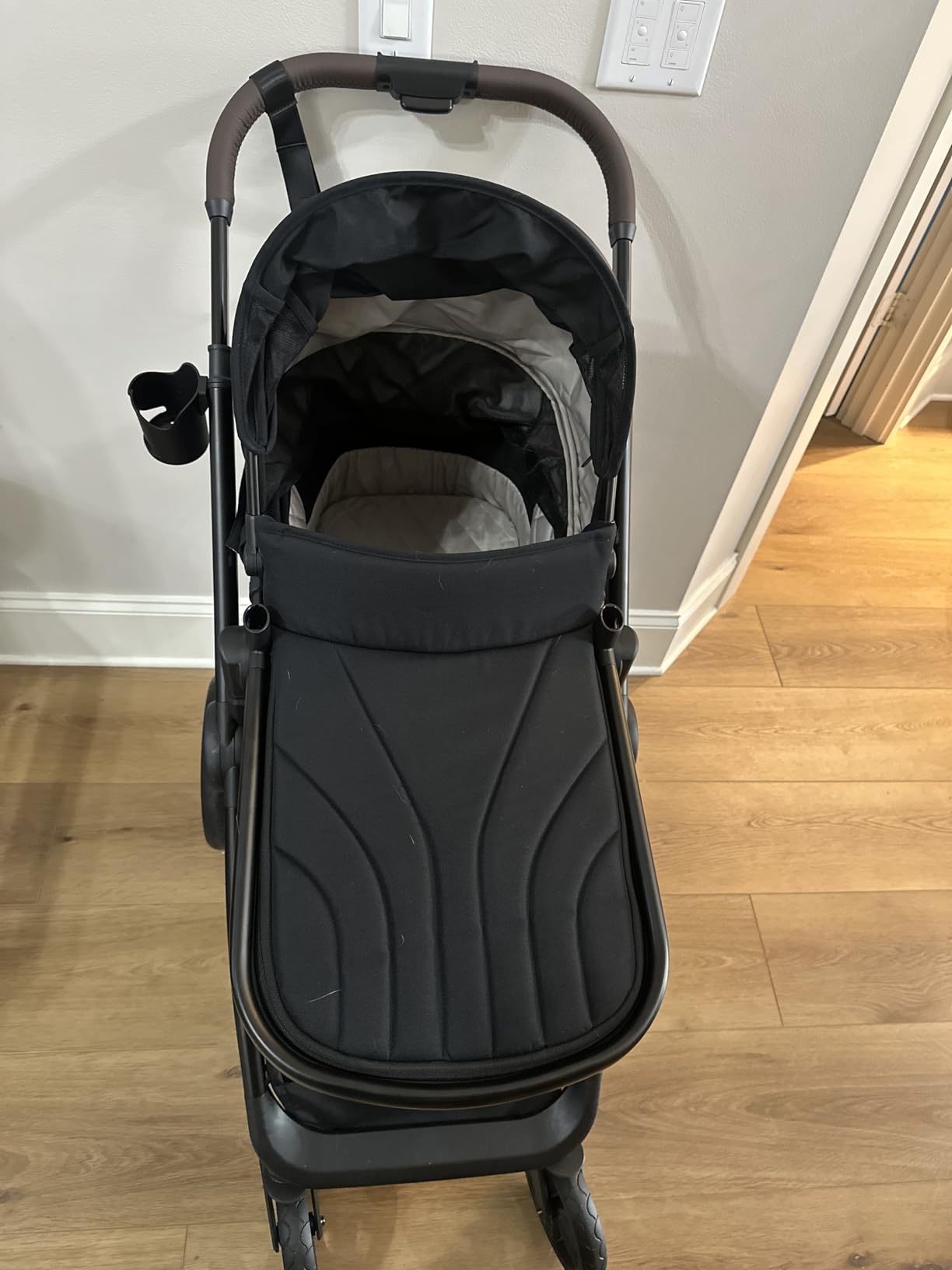 Mompush Ultimate 3 Full-Size Stroller with Bassinet, Newborn to Toddler | Reversible, extendable seat, large all-terrain wheels, full suspension, one-second fold, magnetic harness, UPF50+ customer photo 1