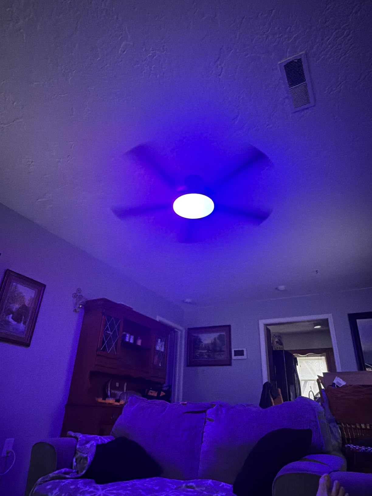 Amico 52 Inch Smart Ceiling Fan with Lights, Remote/App/Alexa/Google Control, WiFi Modern Downrod Mount Ceiling Fan, Reversible DC Motor, 6 Speeds, 3CCT, Dimmable, Quiet for Bedroom/Living Room, Black customer photo 2