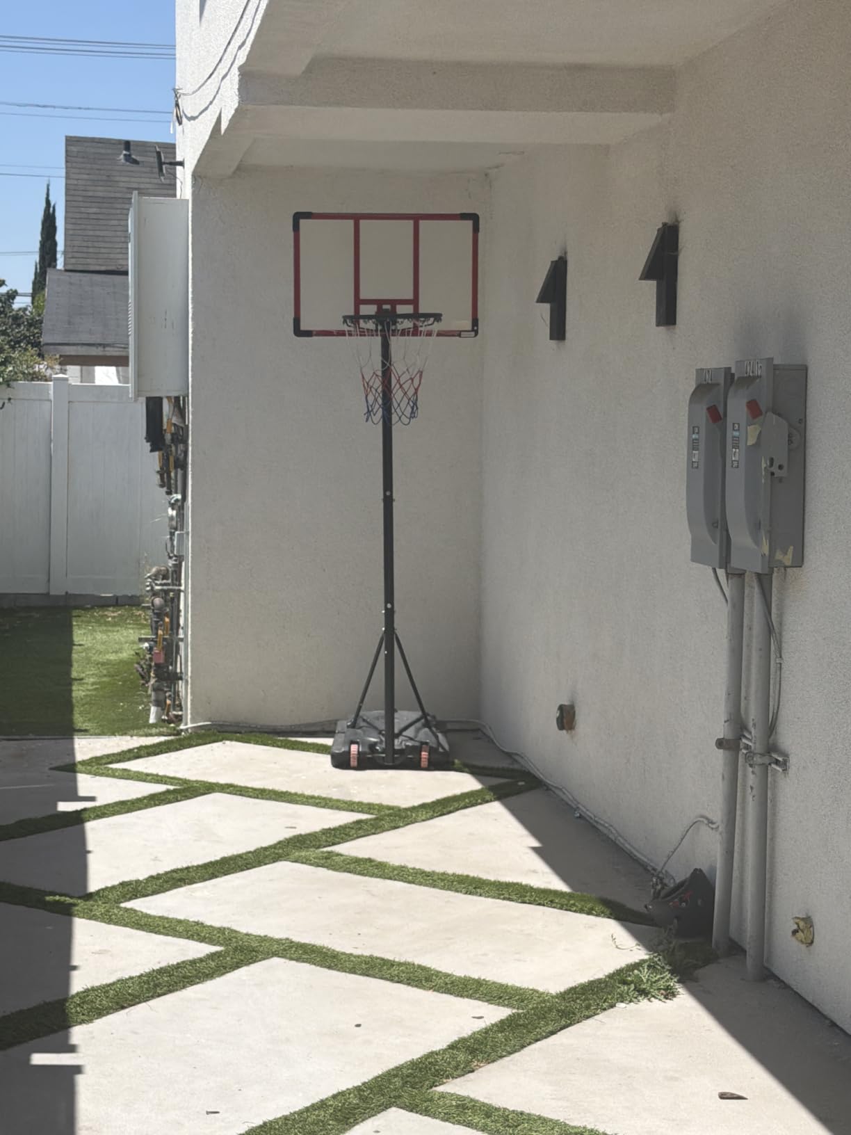 Portable Basketball Hoop for Swimming Pool Backyard Driveway | Adjustable Basketball Hoops Goal System Shatterproof Backboard, Shock Absorbent Rim, Fillable Base customer photo 1