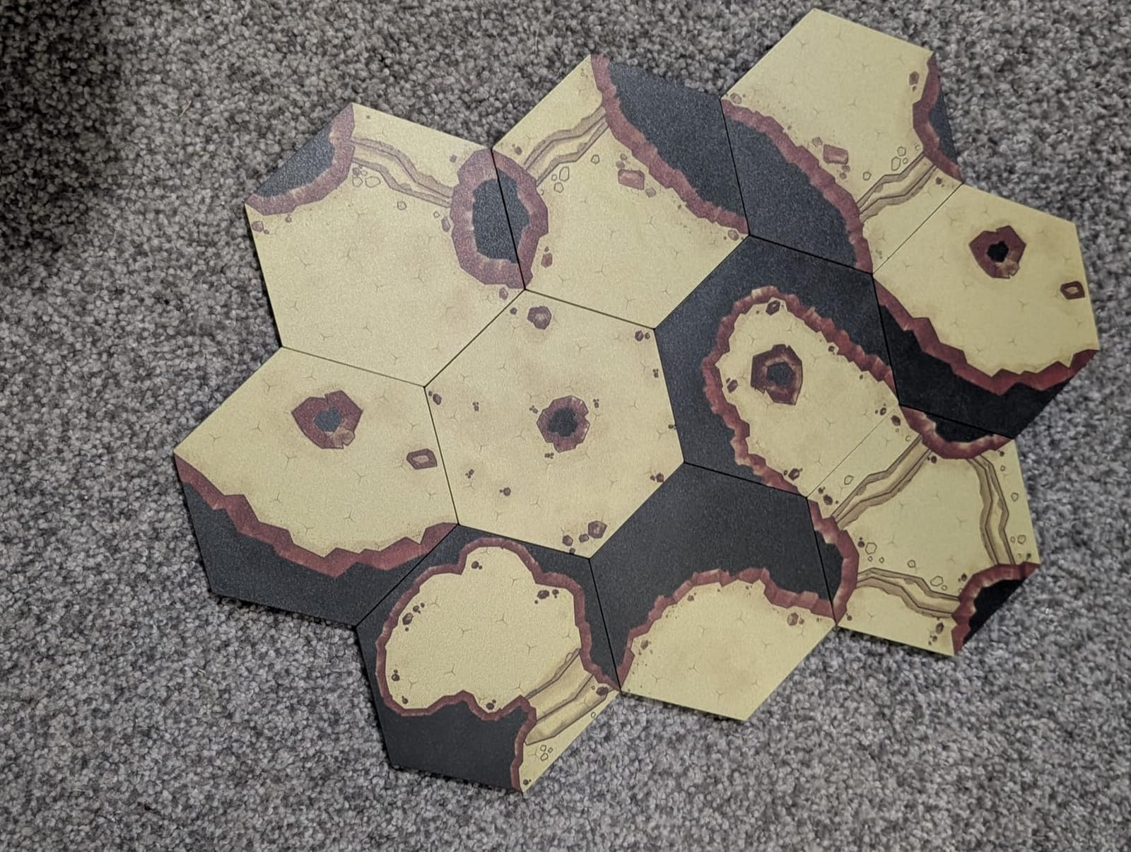 Modular Magnetic Locking DND Map Tiles for Dungeons & Dragons Game | Double-Sided | Fog of War | Dry-Erase | Static Cling Stickers - Cave customer photo 1