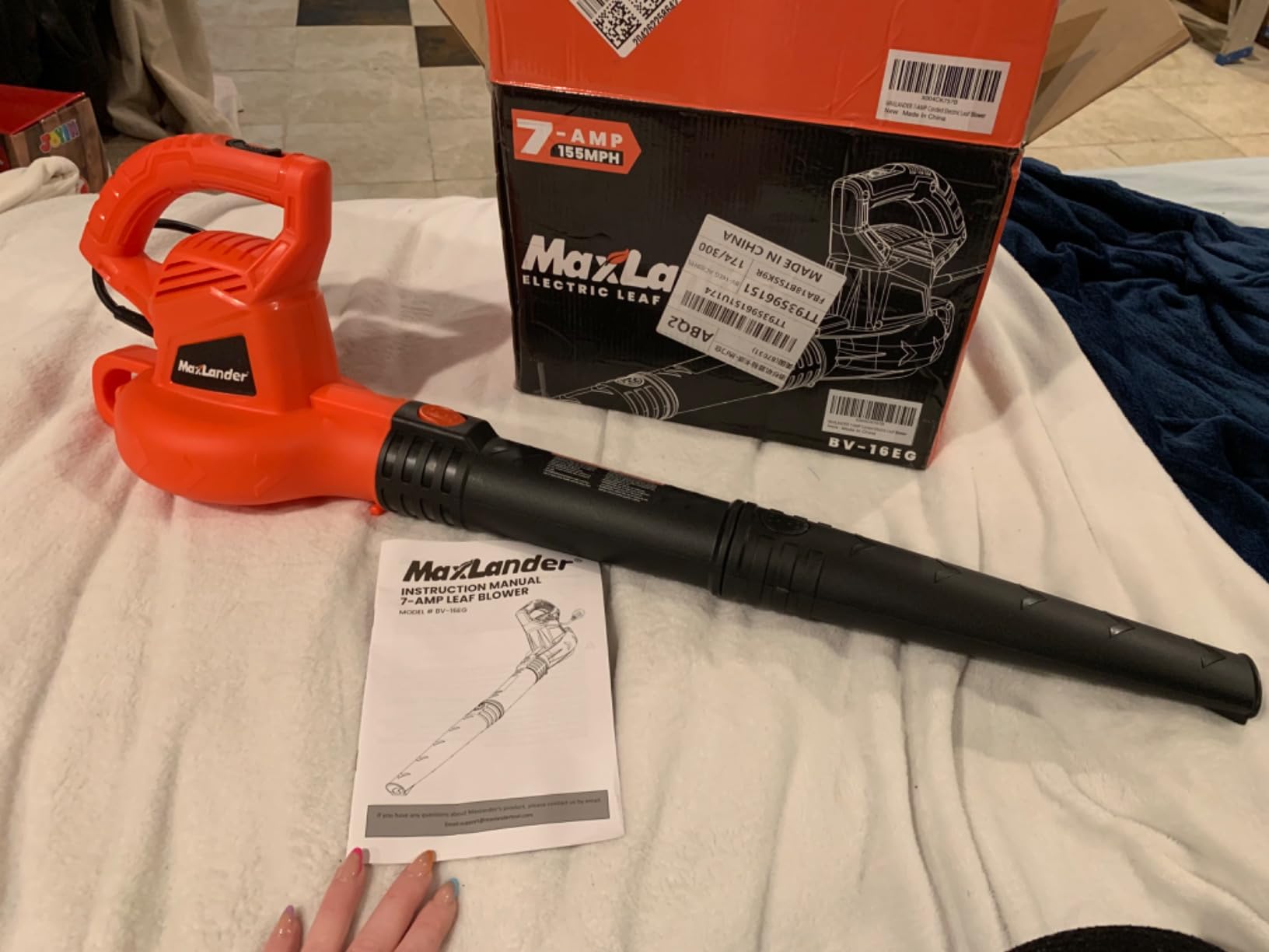 MAXLANDER Cordless Leaf Blower Vacuum Mulcher, 3-in-1 Leaf Vacuum with Bag | Brushless Battery Powered 40V 170MPH 360CFM Leaf Blowers for Lawn Care, 5-Speeds Dial, 2x4.0Ah Battery & Charger Included customer photo 2