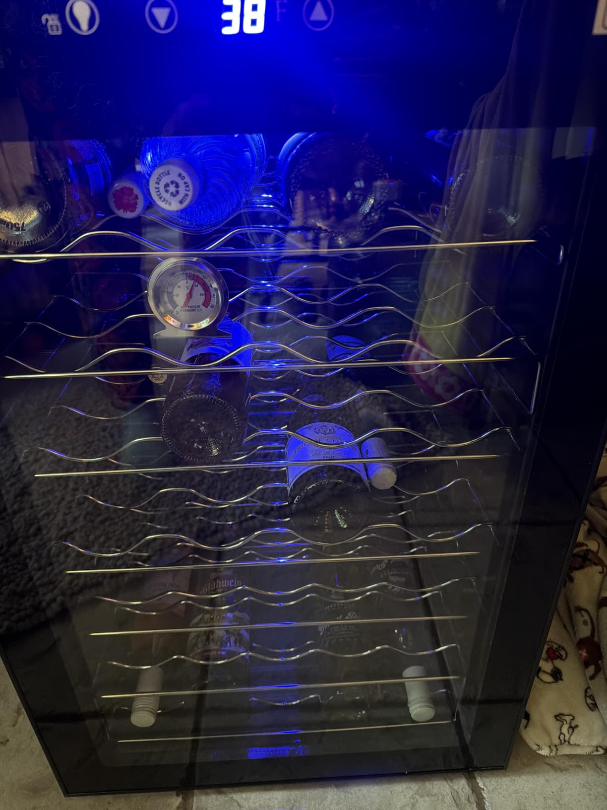 Feelfunn 12 Bottle Wine Cooler Refrigerator, Freestanding Wine Fridge, Black | 41-64°F Digital Temp Control, Glass Door, Quiet Operation, Small Wine Cooler for Red, White and Champagne in Home Bar, Office customer photo 2