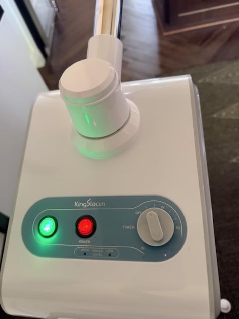 Professional Nano Ionic Facial Steamer with Ozone - 60 Min Timer | 700ml Large Tank Stand Facial Steamer, 360 Degree Adjustable Nozzle for Deep Cleansing, Hydration for Salon, and Home Skin Care Use customer photo 2