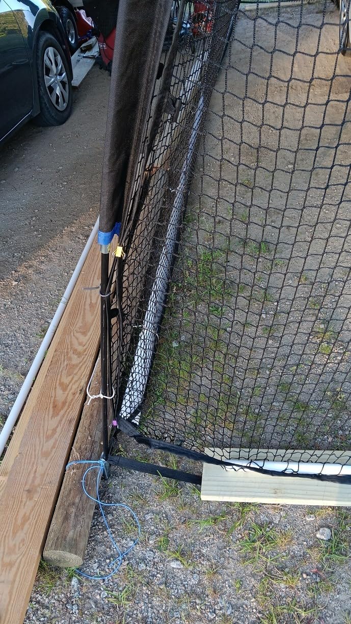 Baseball Batting Cage Net Batting Cages for Backyard Portable Pop Up Cage for Baseball and Softball with Pitching Machine Hole and Detachable Door (22ftx12ftx8ft) customer photo 1